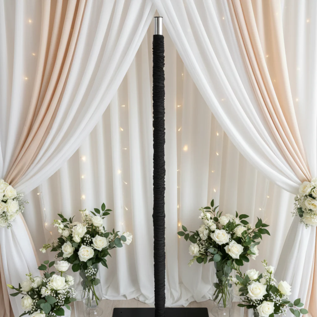 10ft Spandex Upright Pole Cover - Black - Image 3