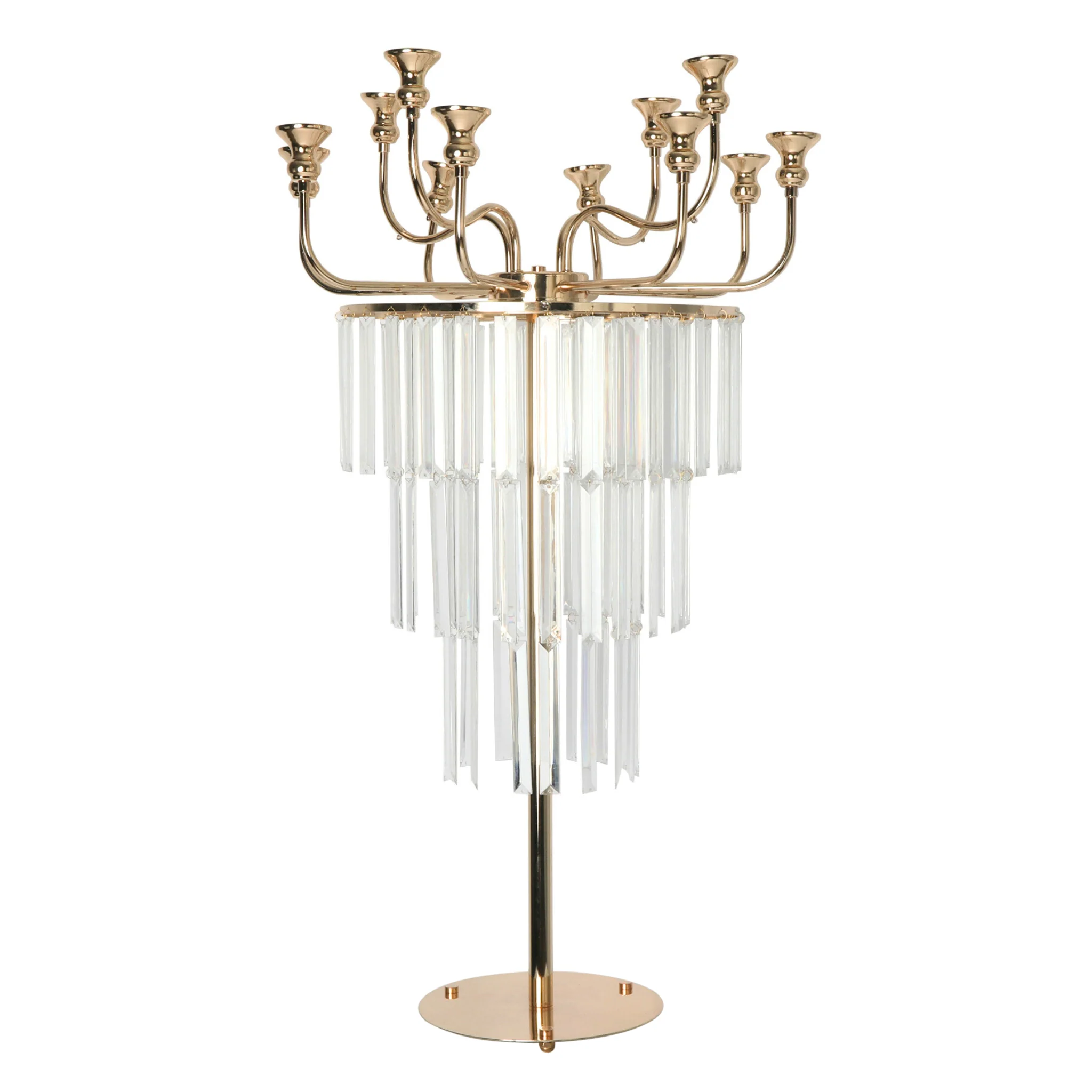 12 Arms Chandelier Candelabra Centerpiece - Gold