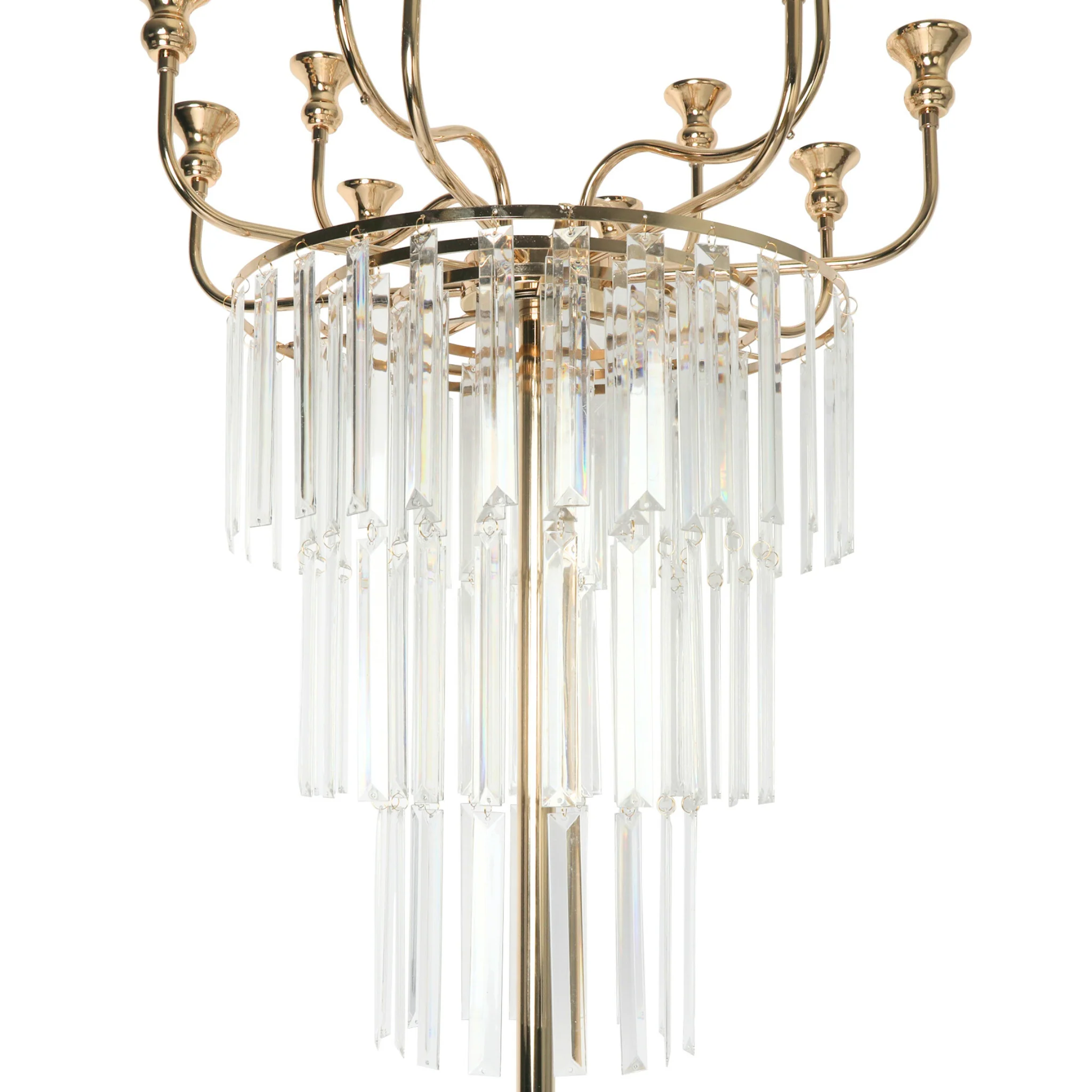 12 Arms Chandelier Candelabra Centerpiece - Gold - Image 5