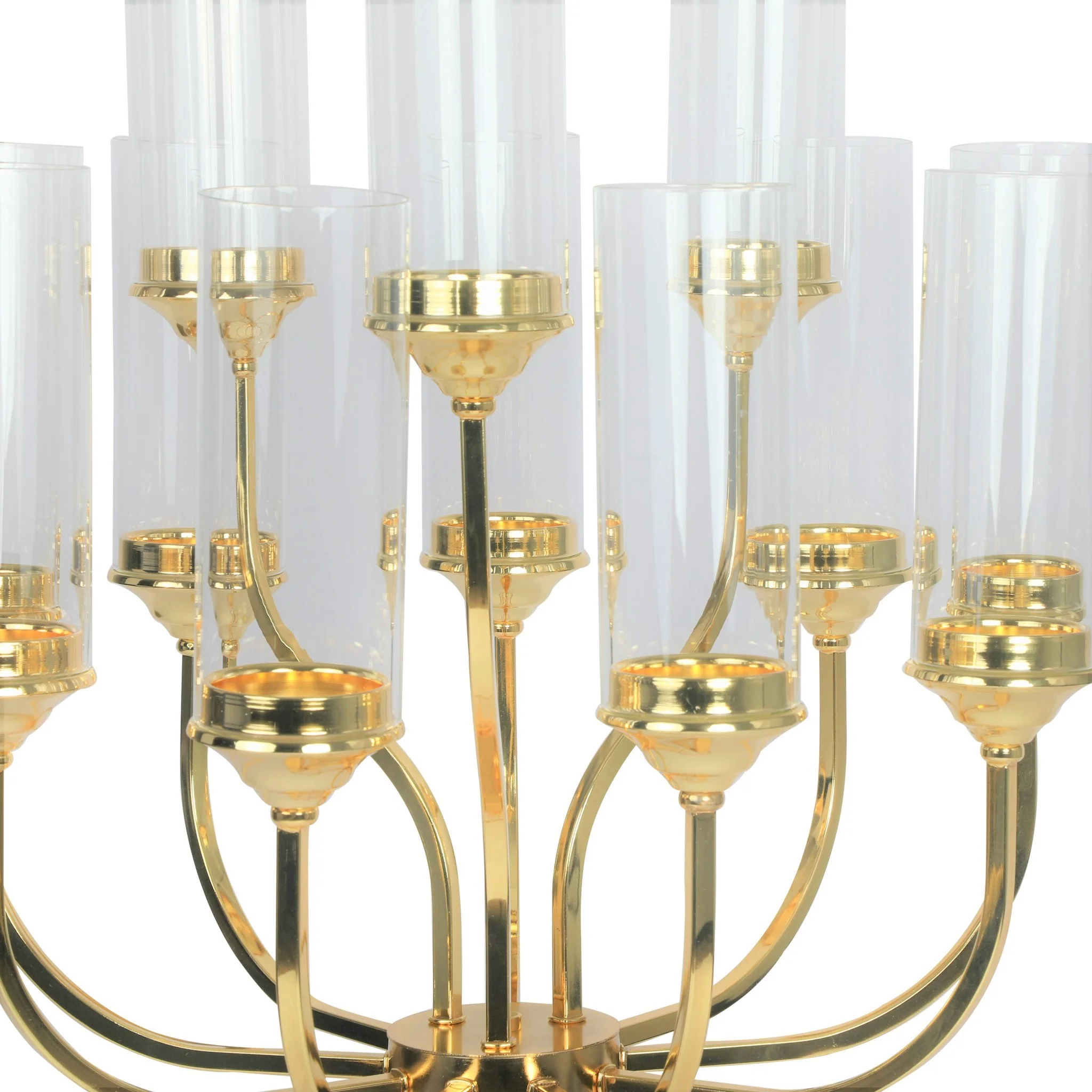 12 Arms Candle Holder Wedding Candelabra Table Centerpiece 48"H - Gold - Image 2