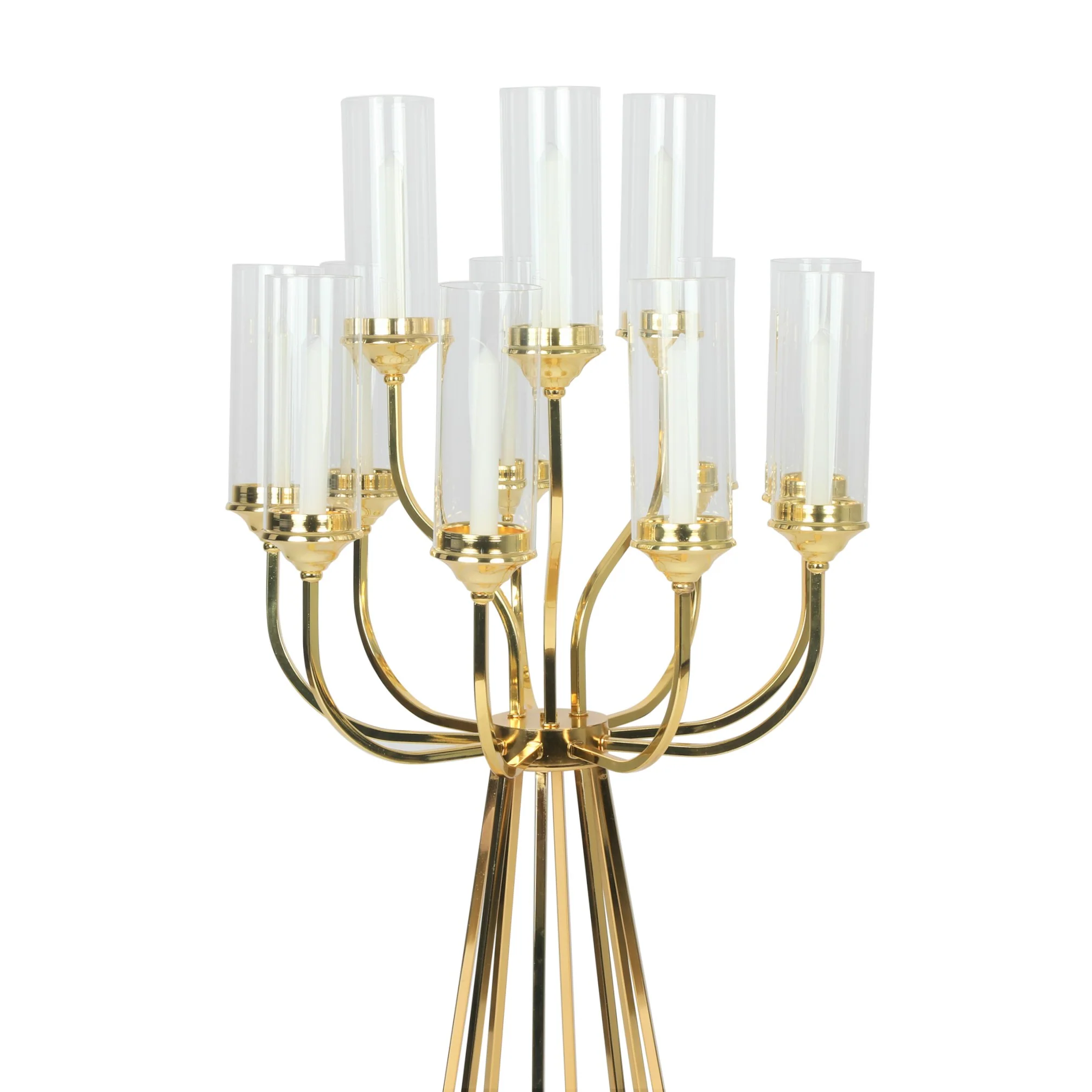 12 Arms Candle Holder Wedding Candelabra Table Centerpiece 48"H - Gold - Image 3