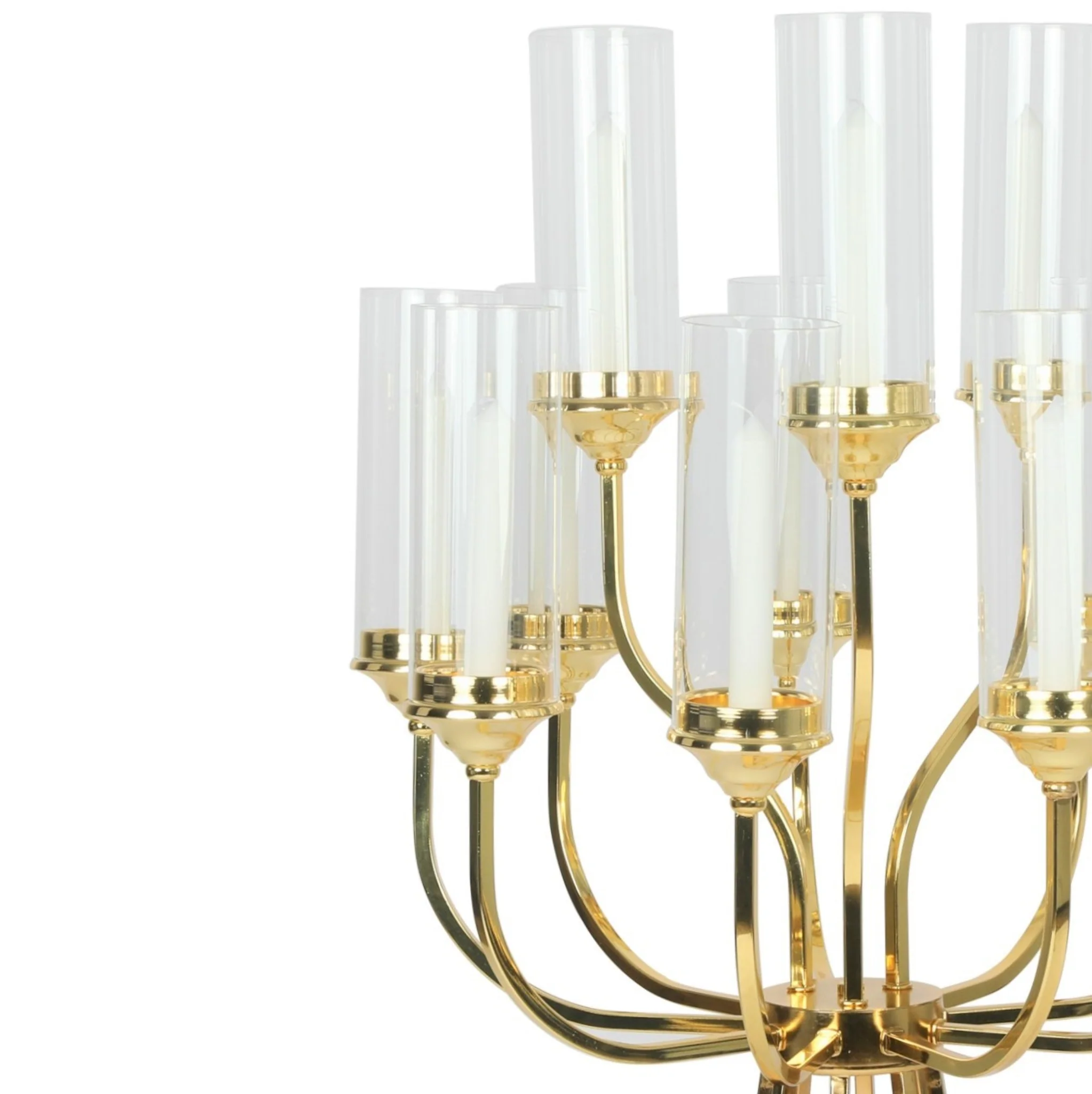 12 Arms Candle Holder Wedding Candelabra Table Centerpiece 48"H - Gold - Image 4