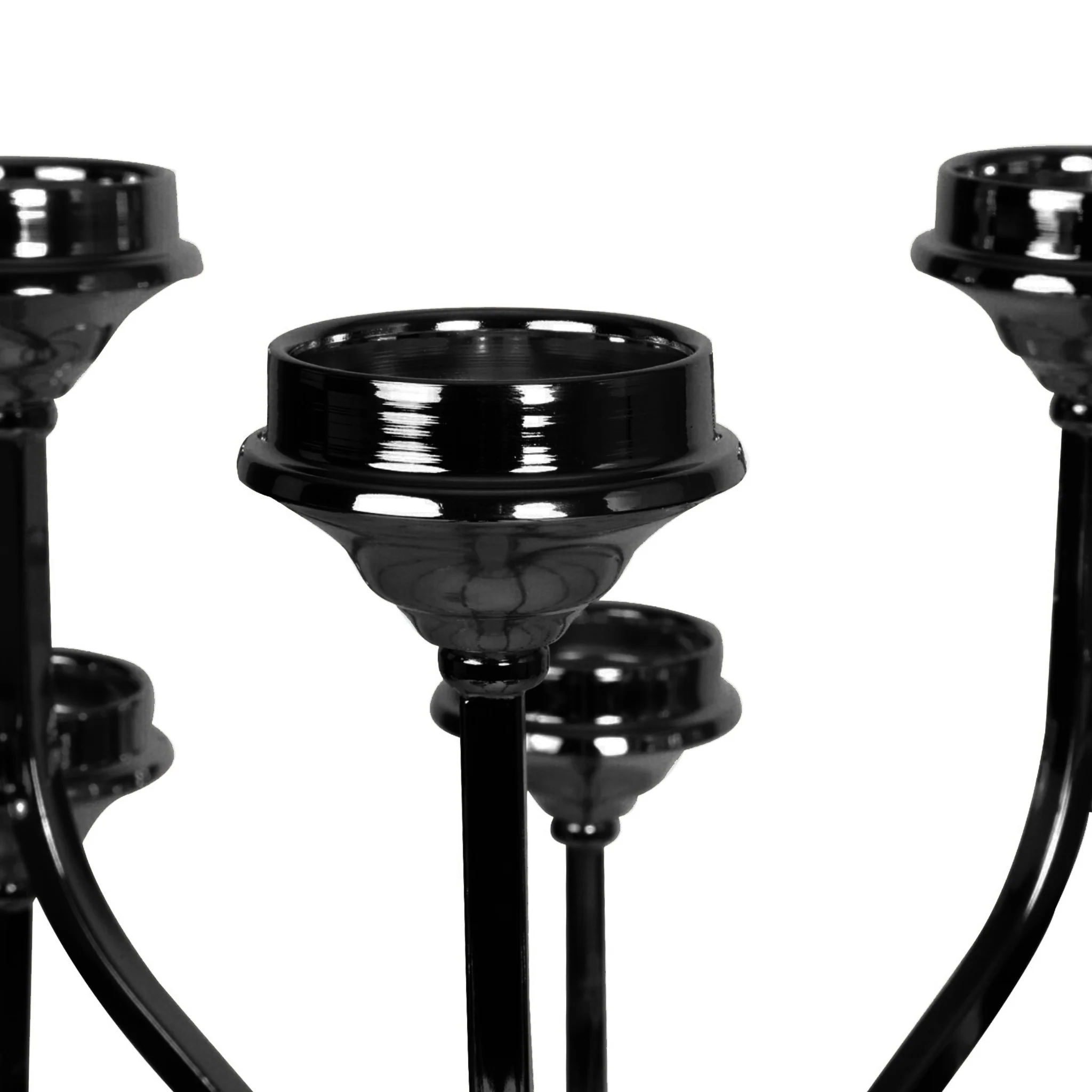 12 Arms Candle Holder Wedding Candelabra Table Centerpiece 48"H - Black - Image 7