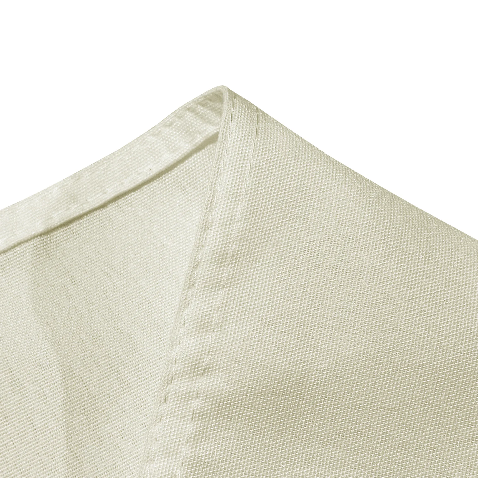Premium 120" Round Ivory Spun Polyester Tablecloth - Image 8