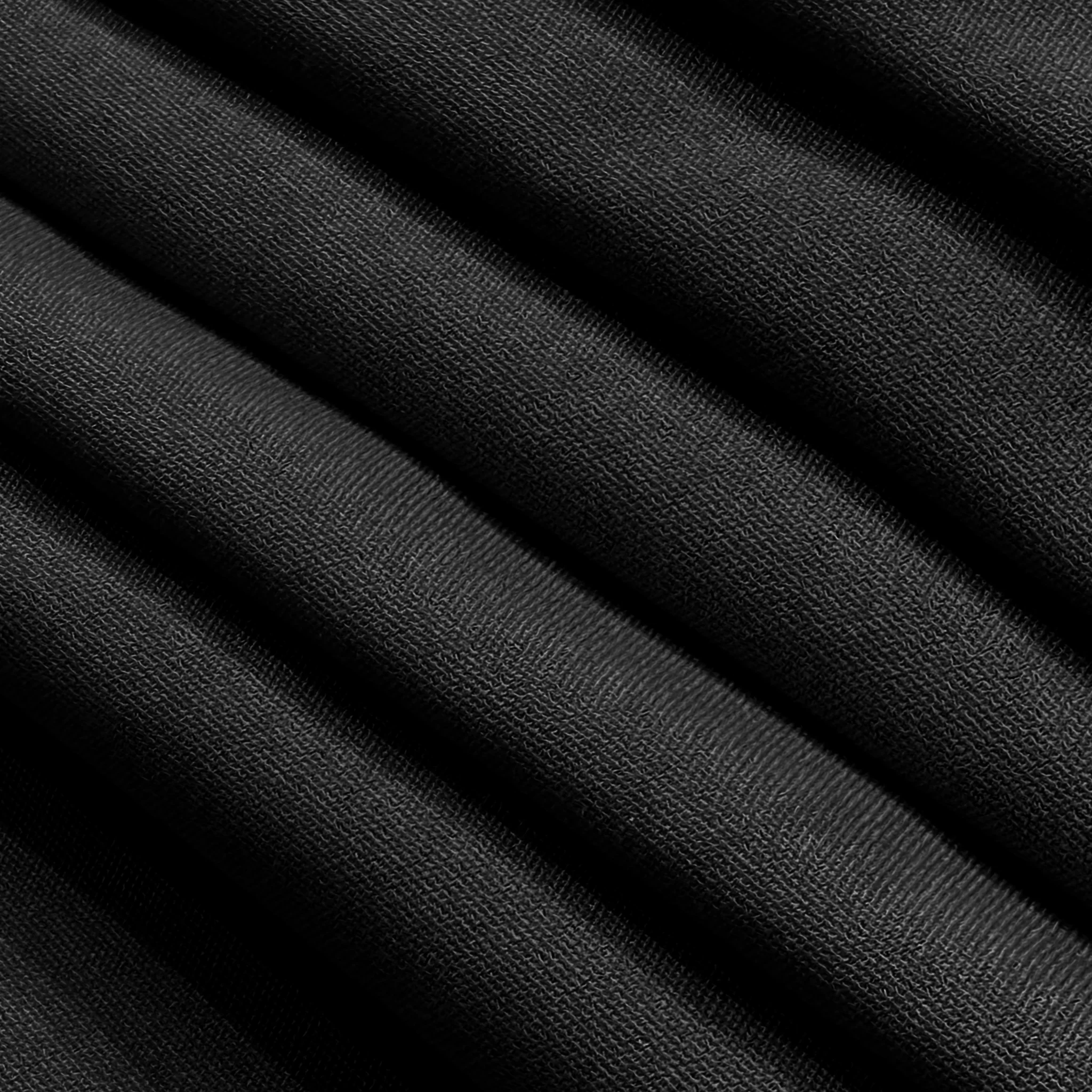 Premium 132" Round Black Spun Polyester Tablecloth - Image 7