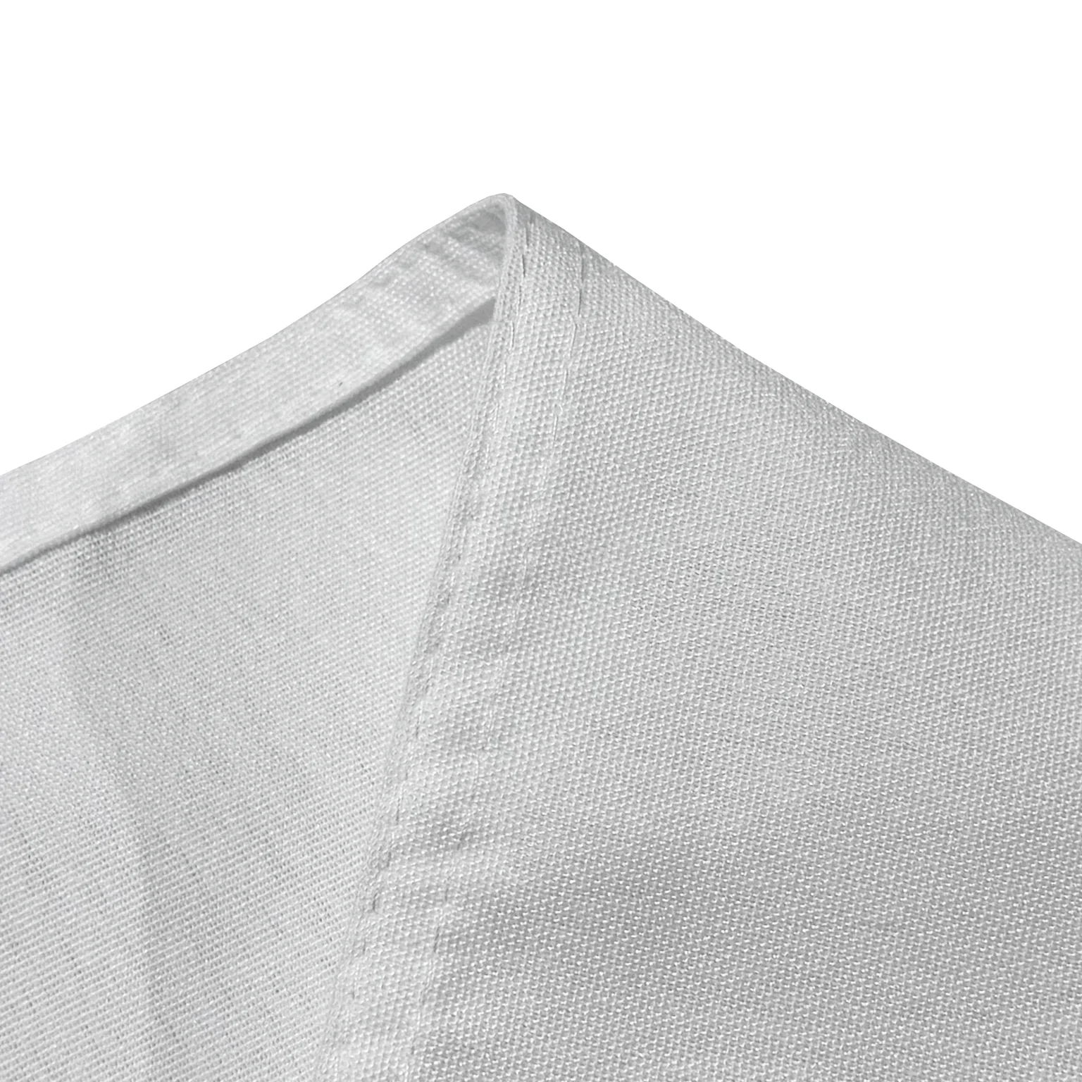 Premium 132" Round White Spun Polyester Tablecloth - Image 5