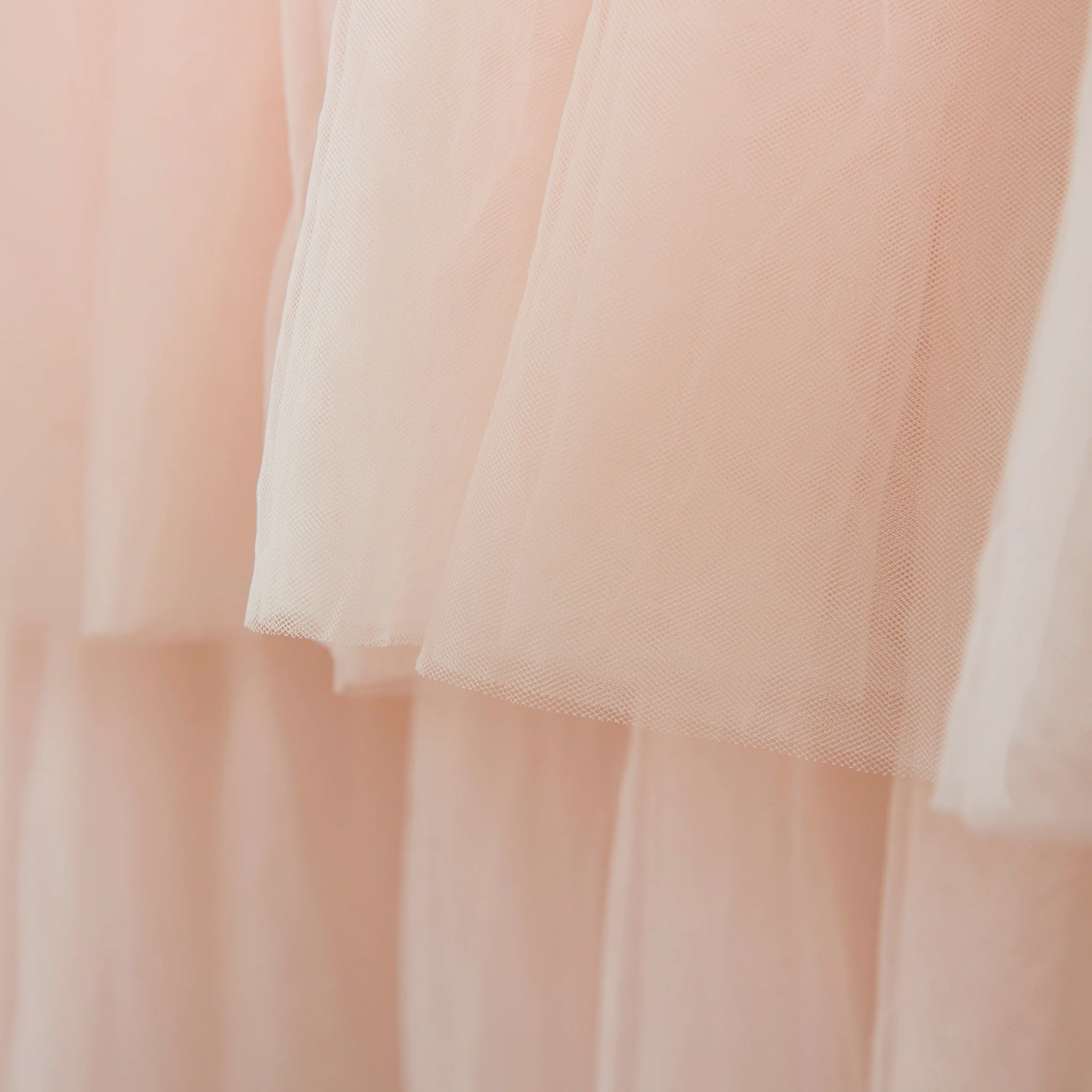 14ft Ruffle Layered Blush/Rose Gold Tulle Tableskirt - Image 3