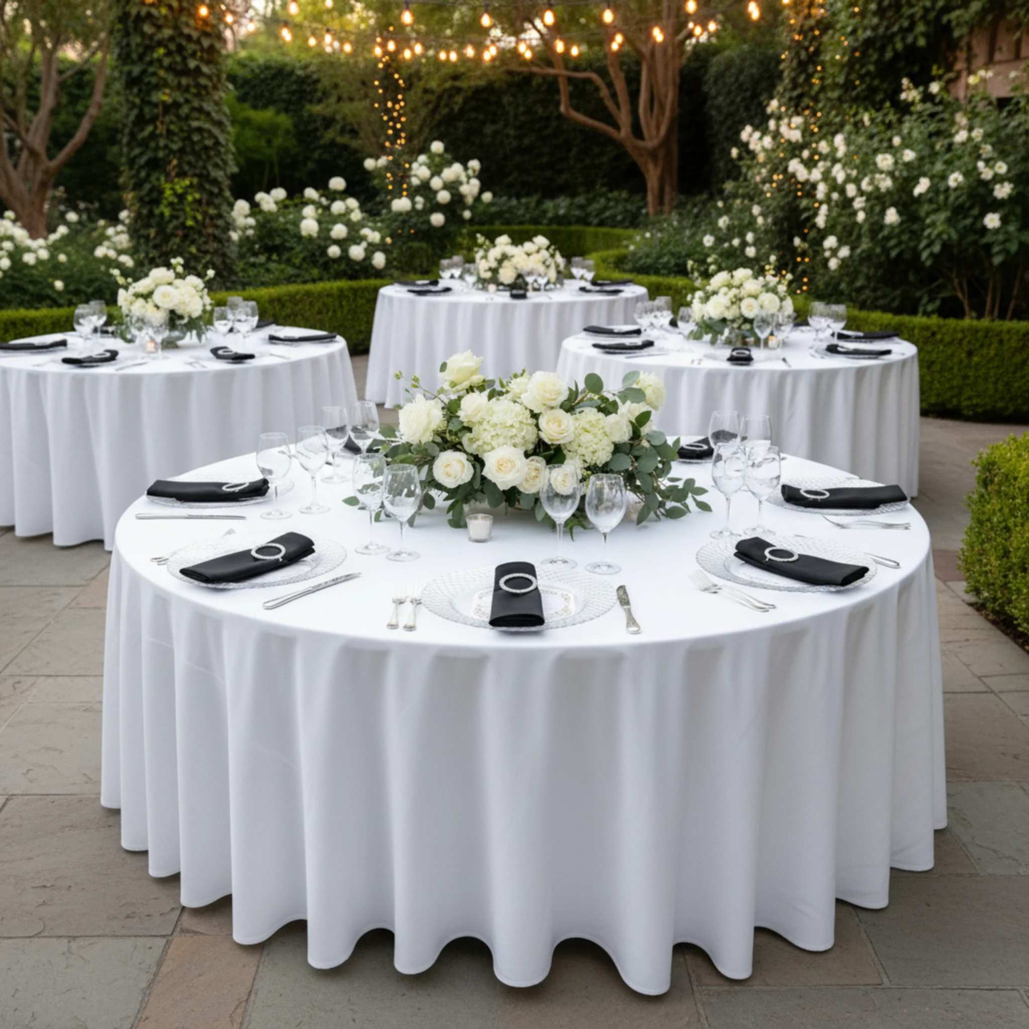 17"x17" Premium Polyester Napkin - Black - Image 4