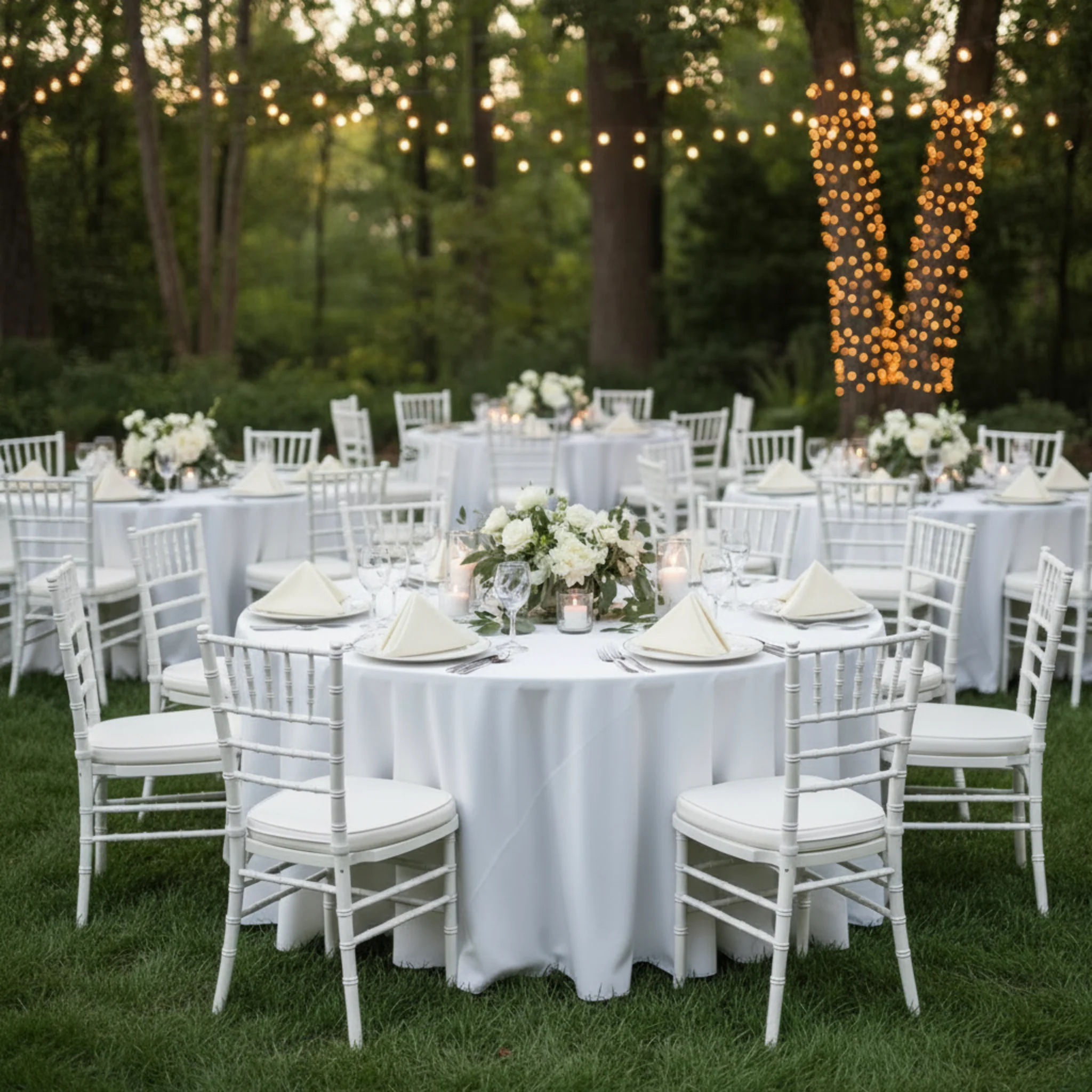 17"x17" Premium Polyester Napkin - Light Ivory/Off White - Image 3