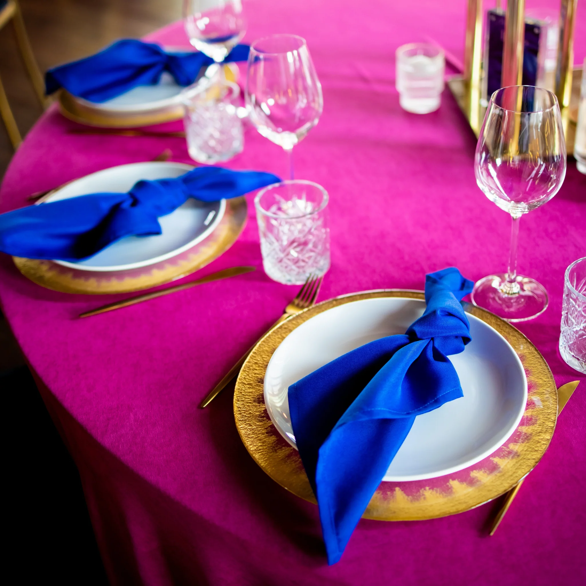 17"x17" Premium Polyester Napkin - Royal Blue - Image 4