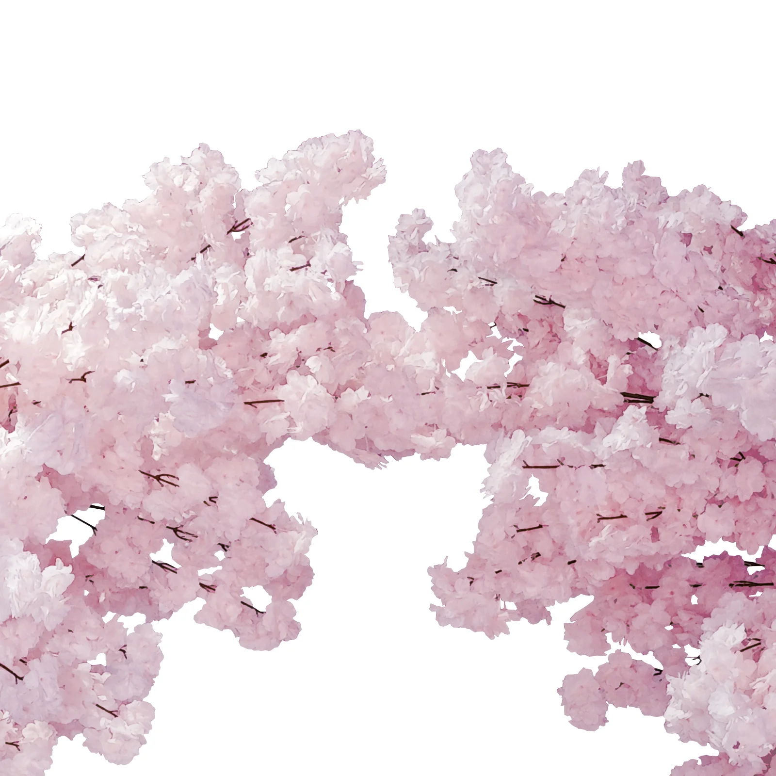 2 pcs 9.5ft Cherry Blossom Wedding Arch Backdrop - Pink - Image 5