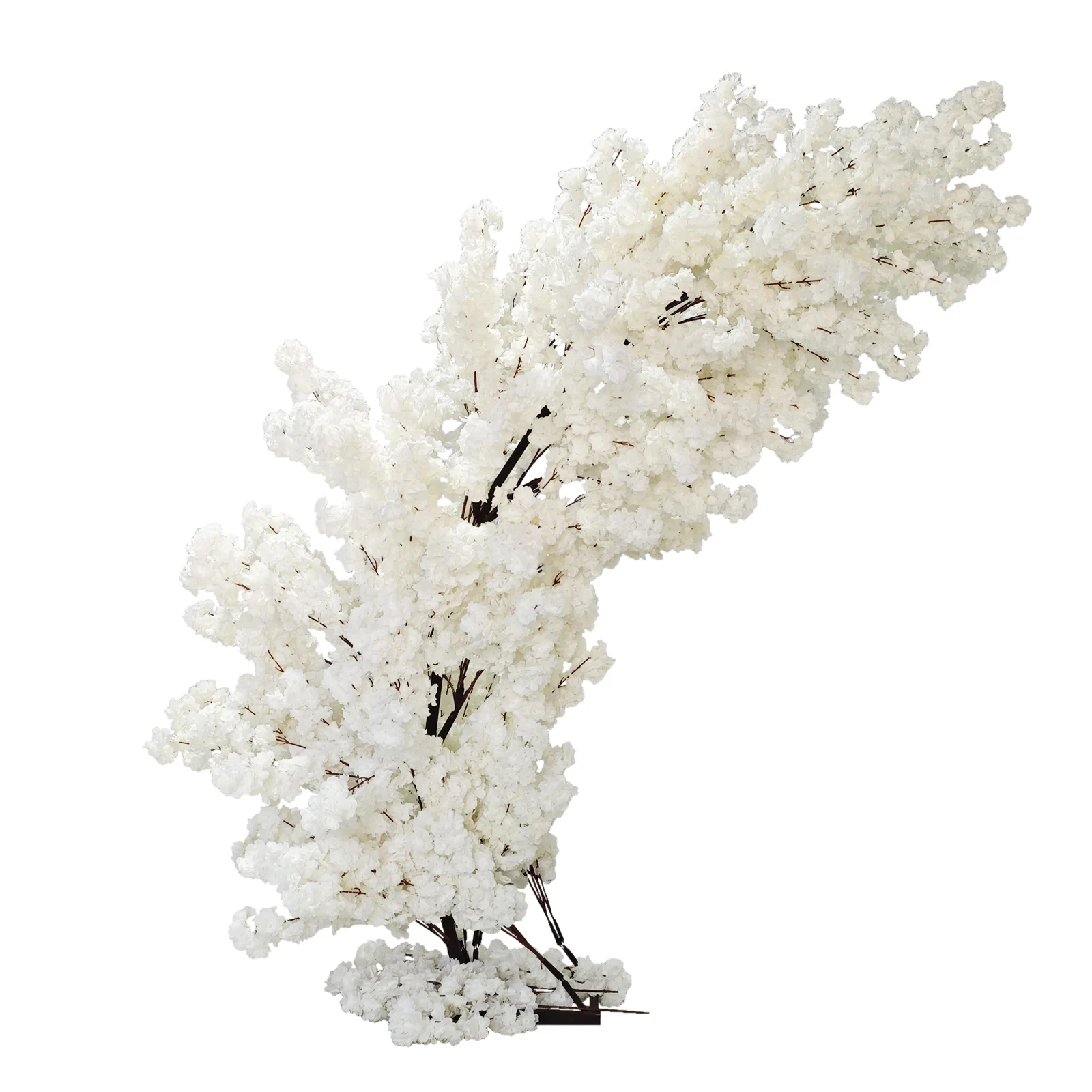 2 pcs 9.5ft Cherry Blossom Wedding Arch Backdrop - White - Image 5