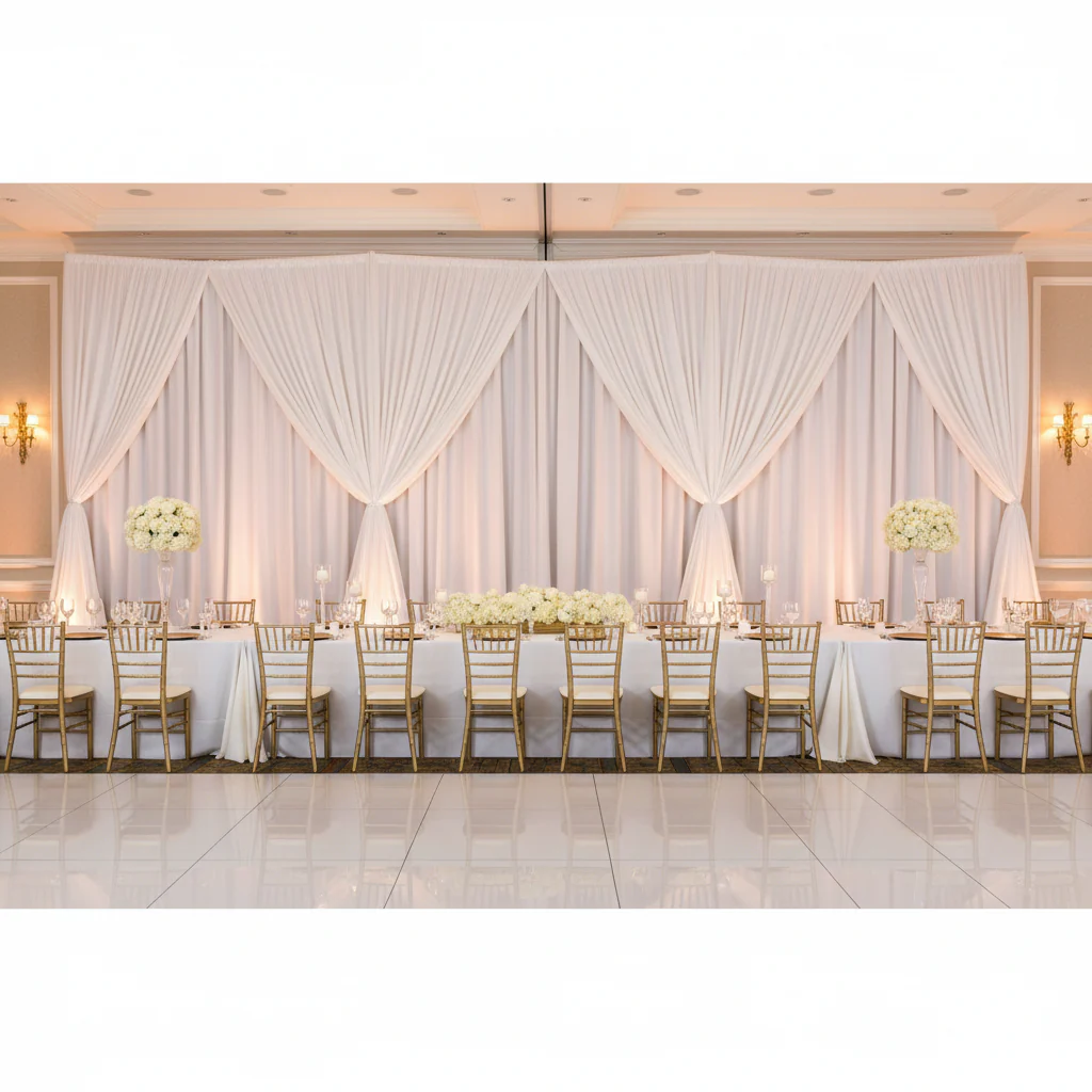 20ft Spandex Upright Pole Cover - Ivory - Image 3