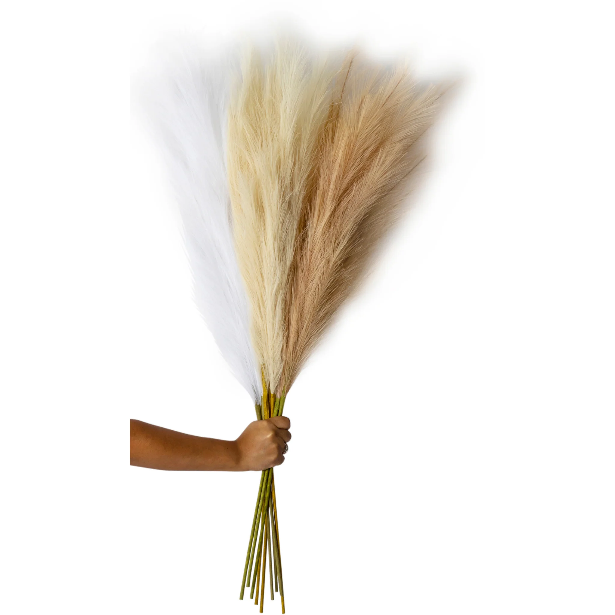 3 pcs Faux Artificial Pampas Grass Stem 43" - Champagne - Image 9