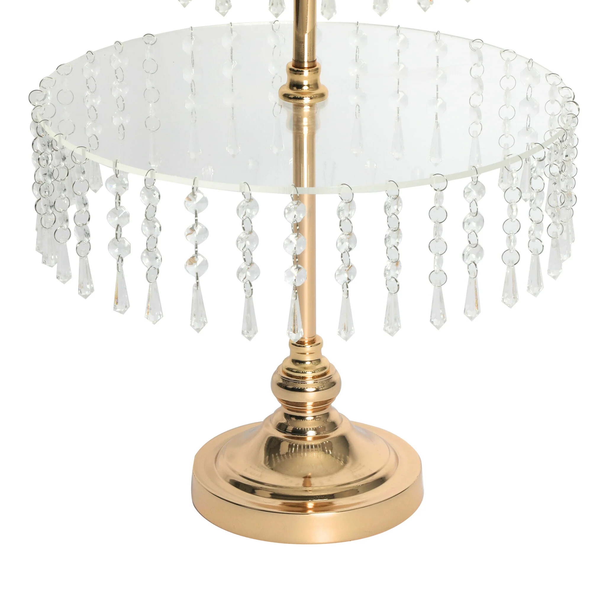 3 Tier Round Crystal Drop Cupcake Stand - Image 2