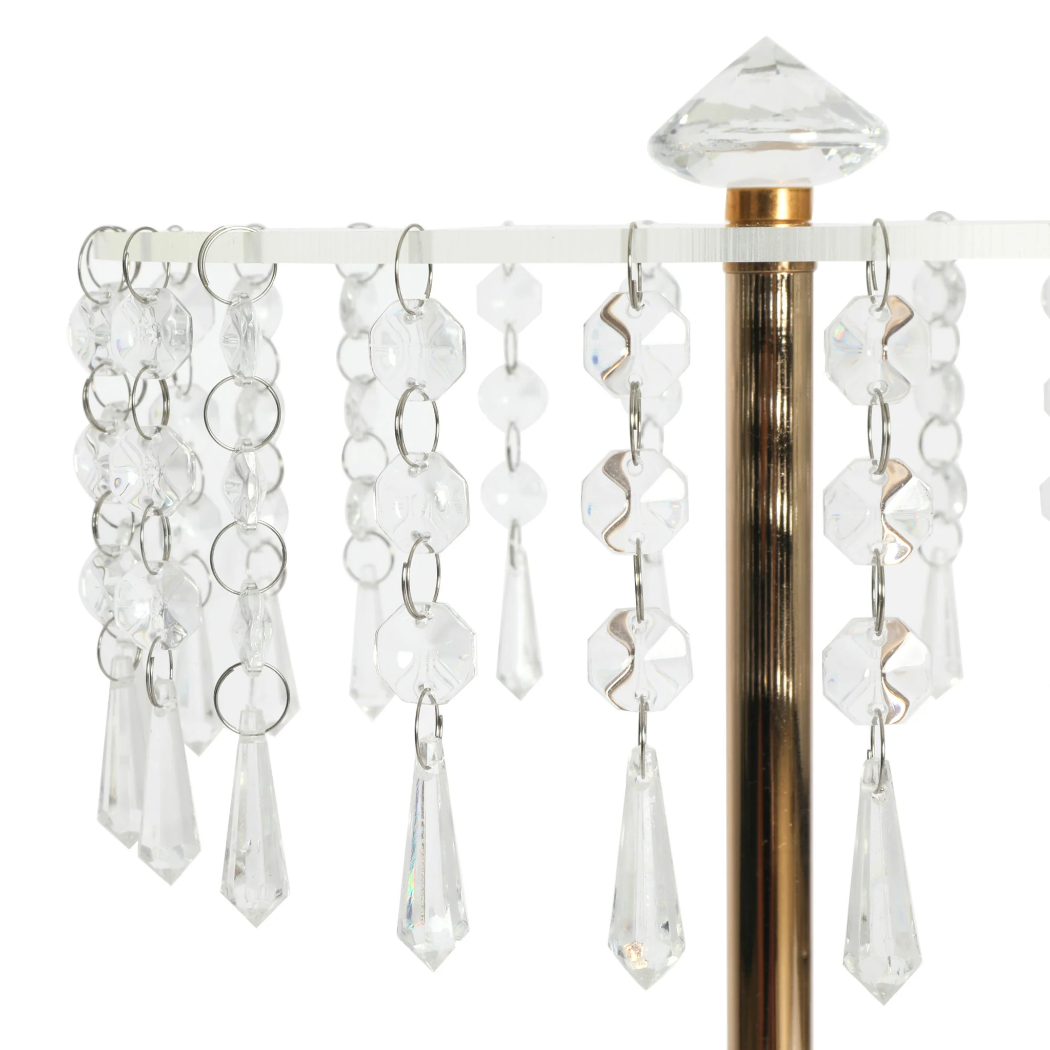 3 Tier Round Crystal Drop Cupcake Stand - Image 3