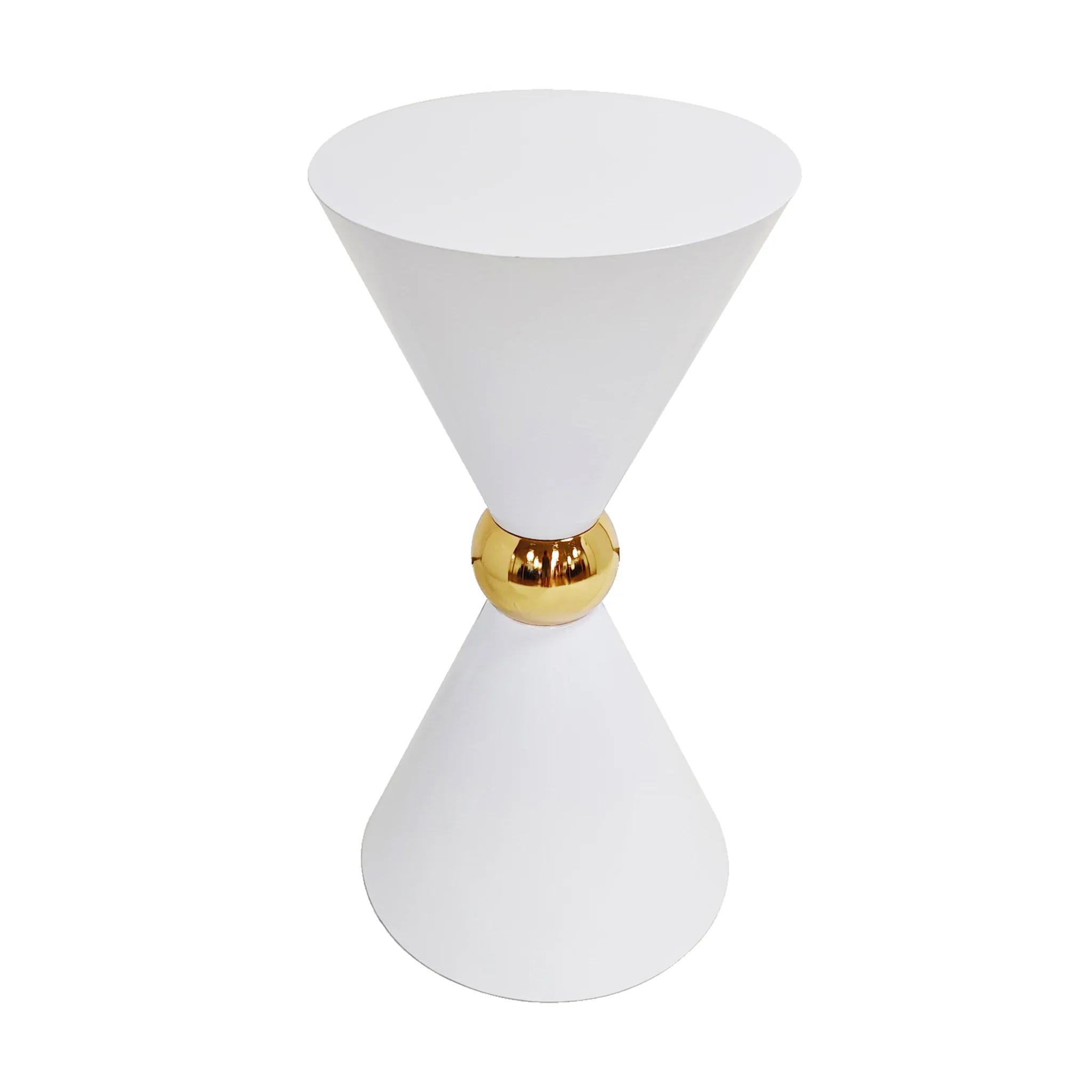 35" Tall Hourglass Plinth Pedestal Stand - White