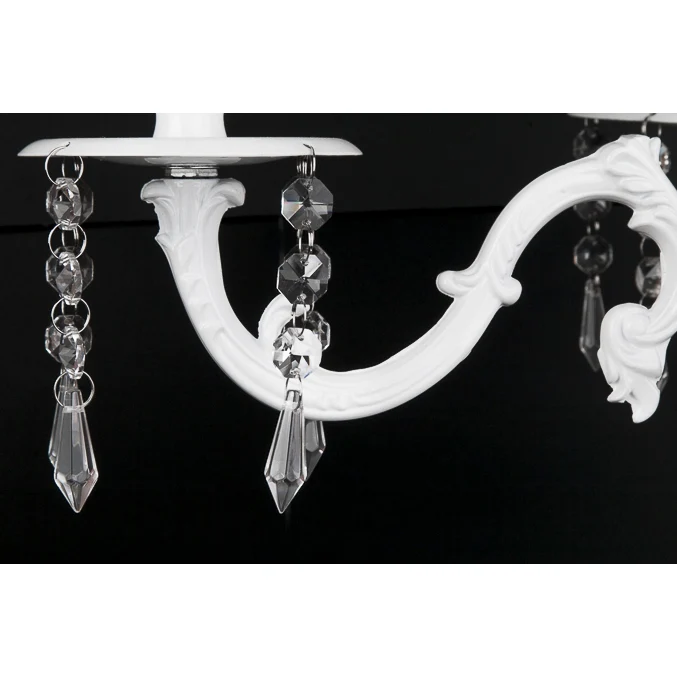 36" Candelabra Tabletop Centerpiece - White - Image 2