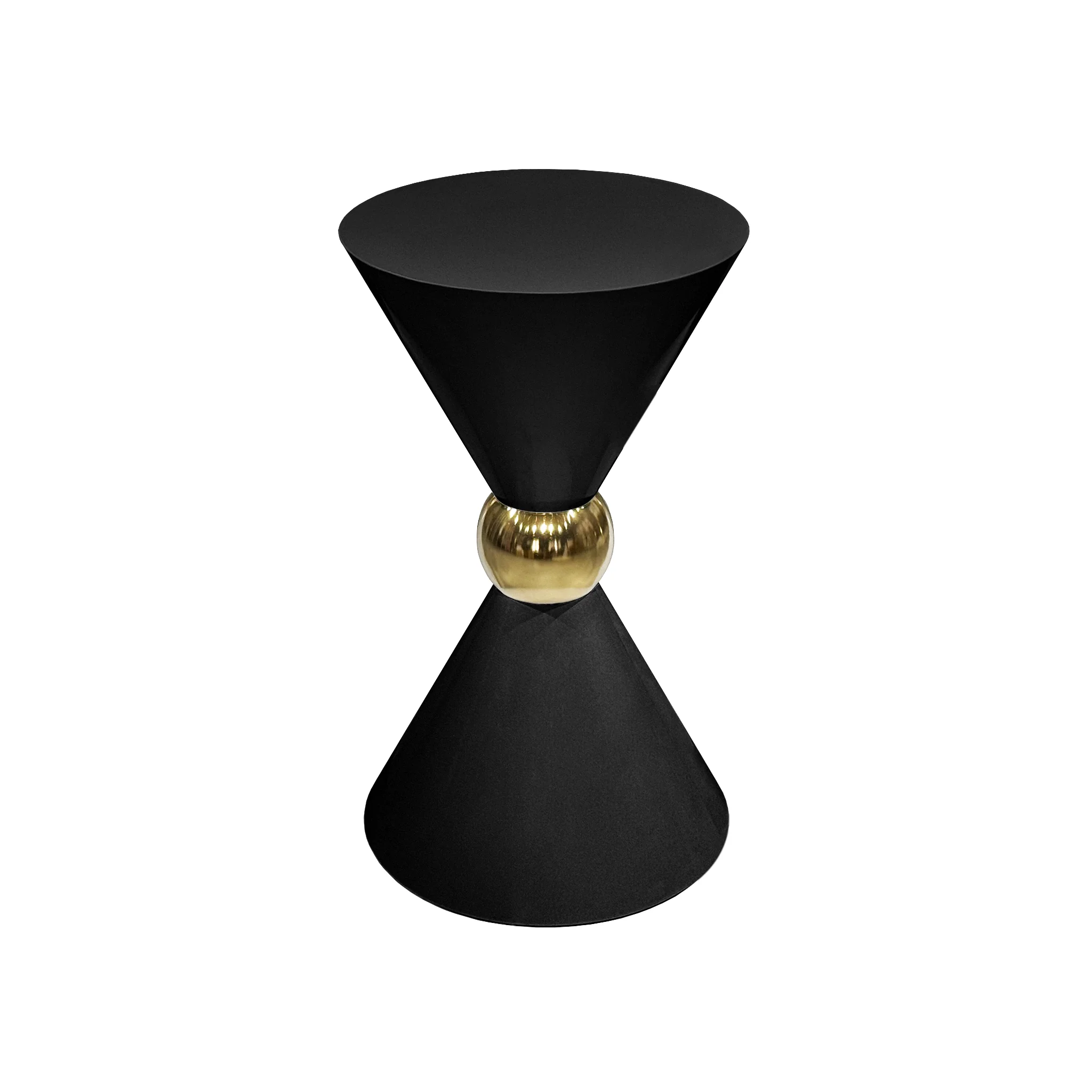 38" Tall Hourglass Plinth Pedestal Stand - Black - Image 4