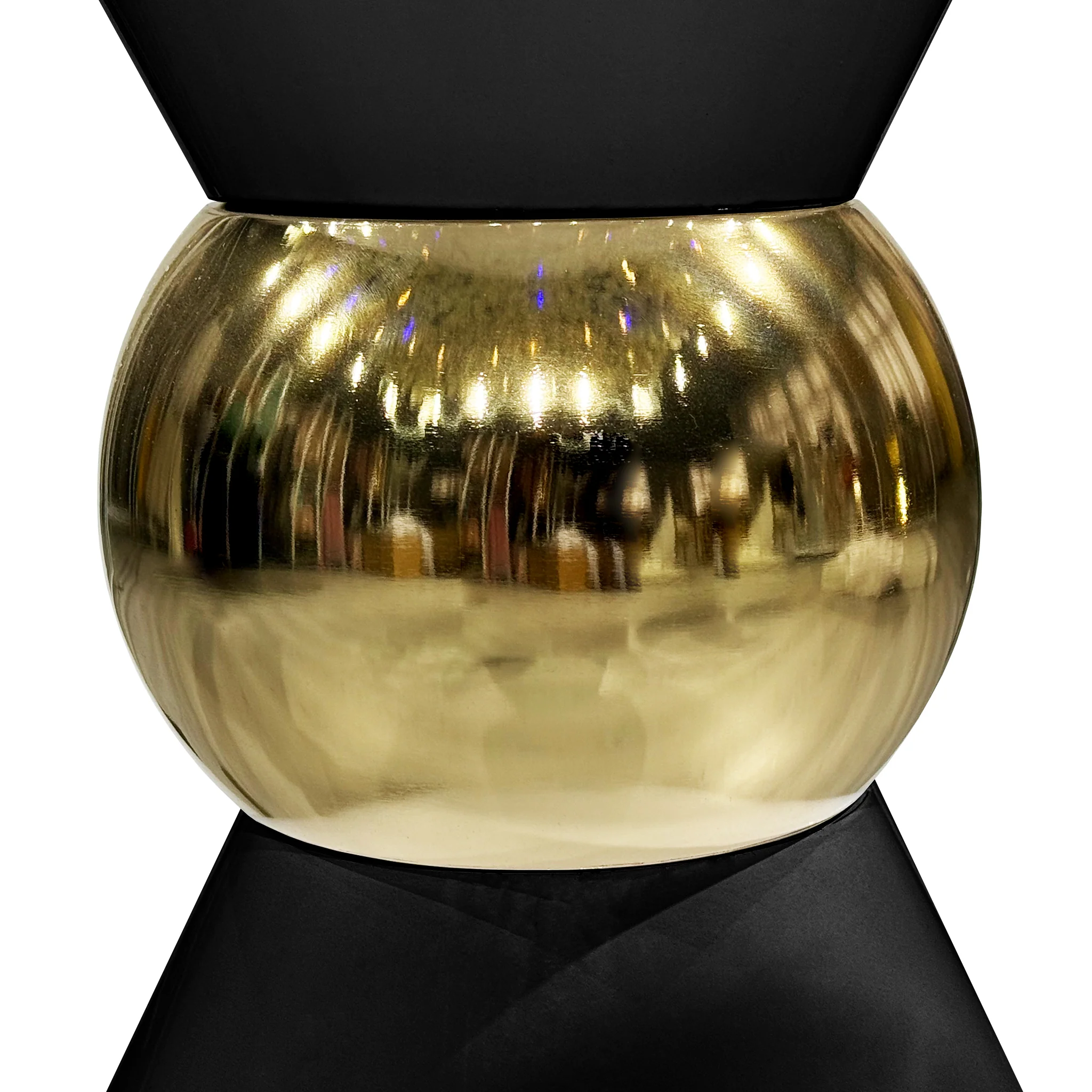 38" Tall Hourglass Plinth Pedestal Stand - Black - Image 5