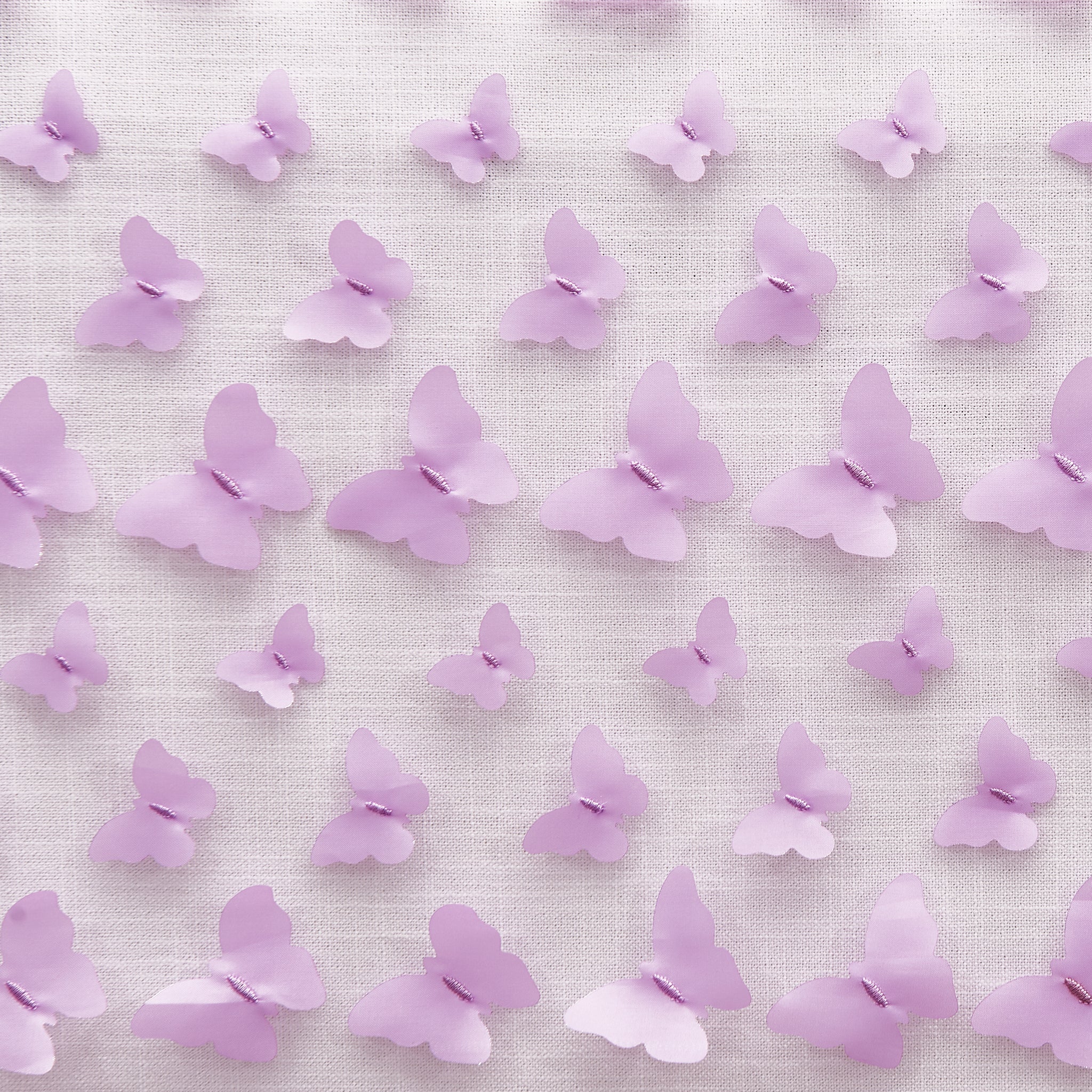 3D Butterfly Sheer 10ft H x 50" W Drape/Backdrop panel - Lavender - Image 3