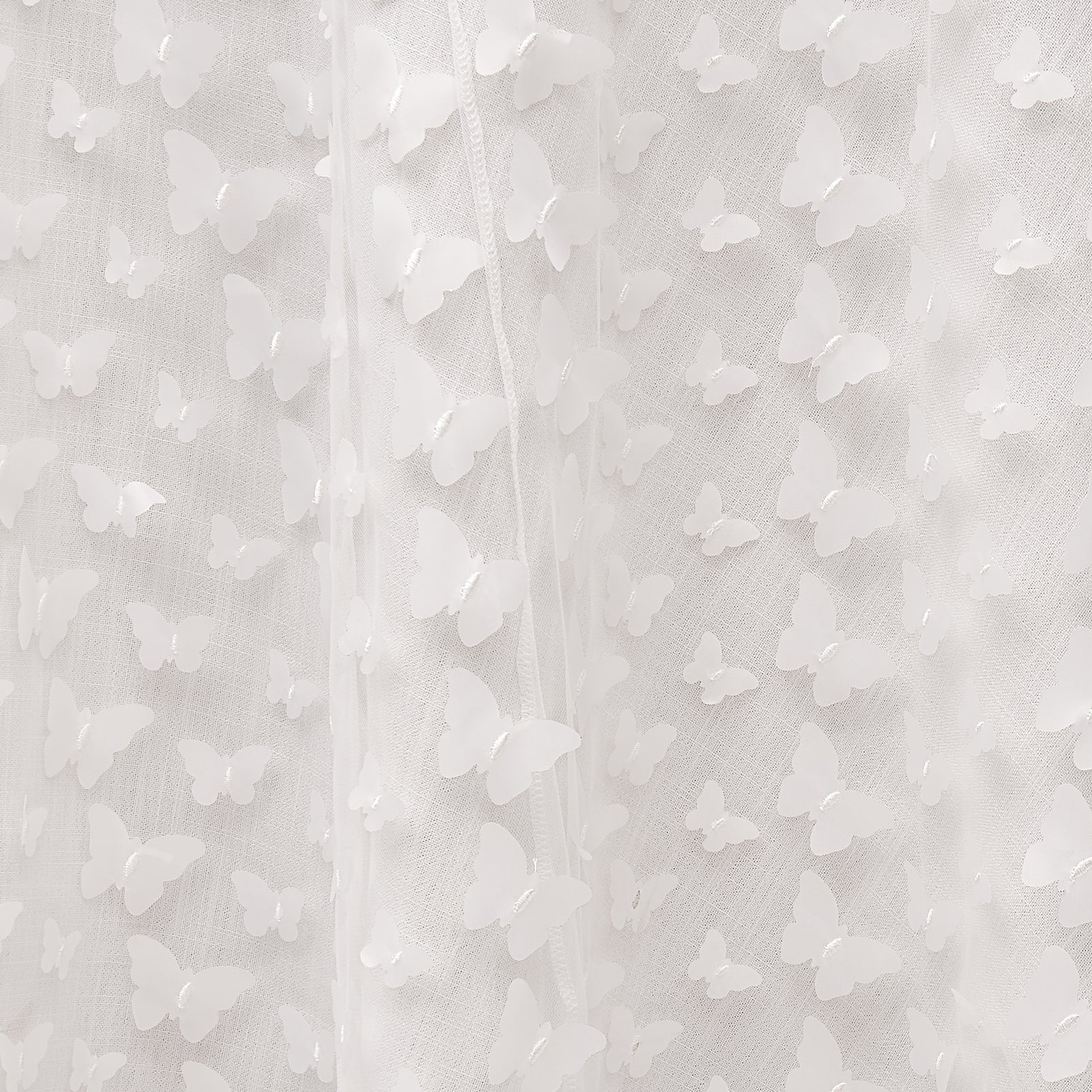 3D Butterfly Sheer Table Overlay Topper 50"x50" Square - White - Image 3