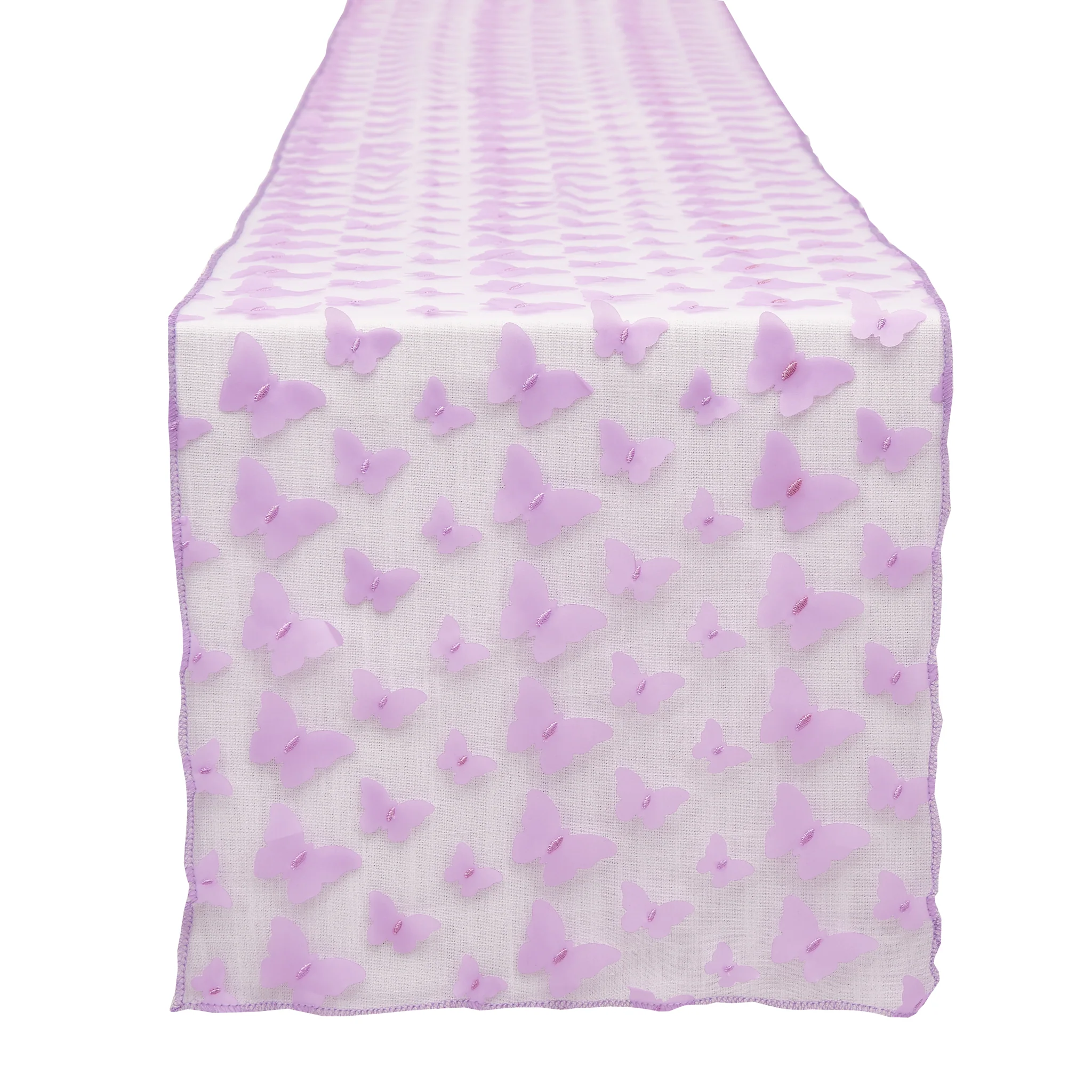 3D Butterfly Sheer Table Runner - Lavender - Image 3