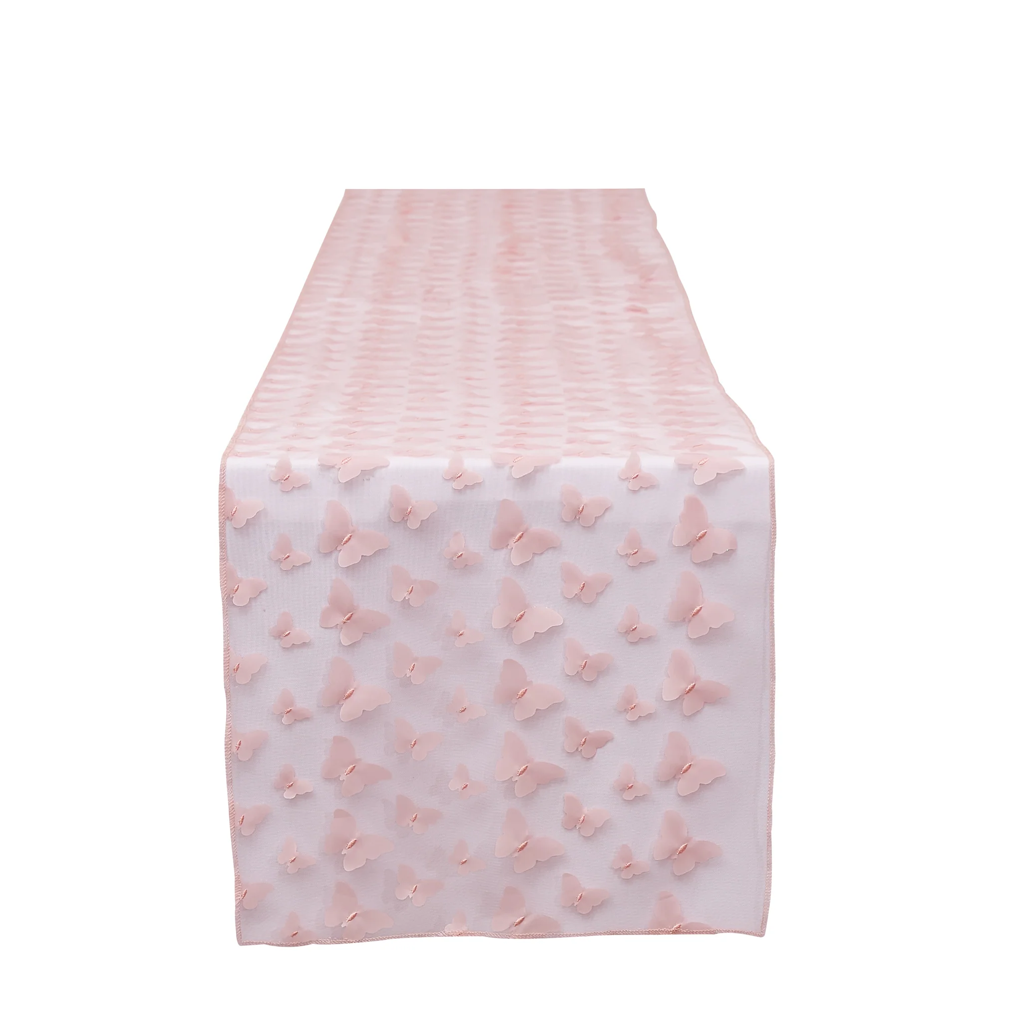 3D Butterfly Sheer Table Runner - Pink - Image 3