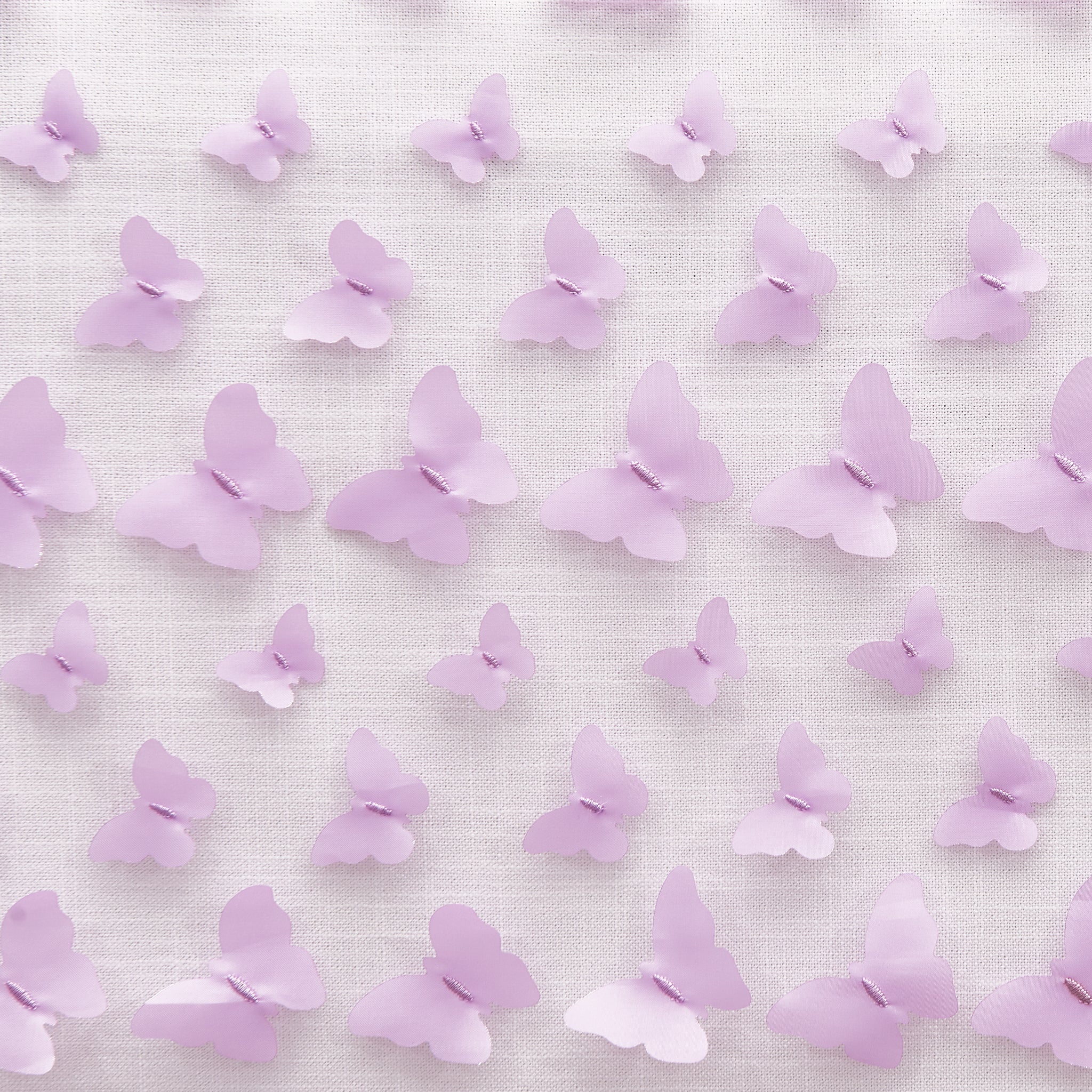 3D Butterfly Sheer Tablecloth  120" Round - Lavender - Image 2