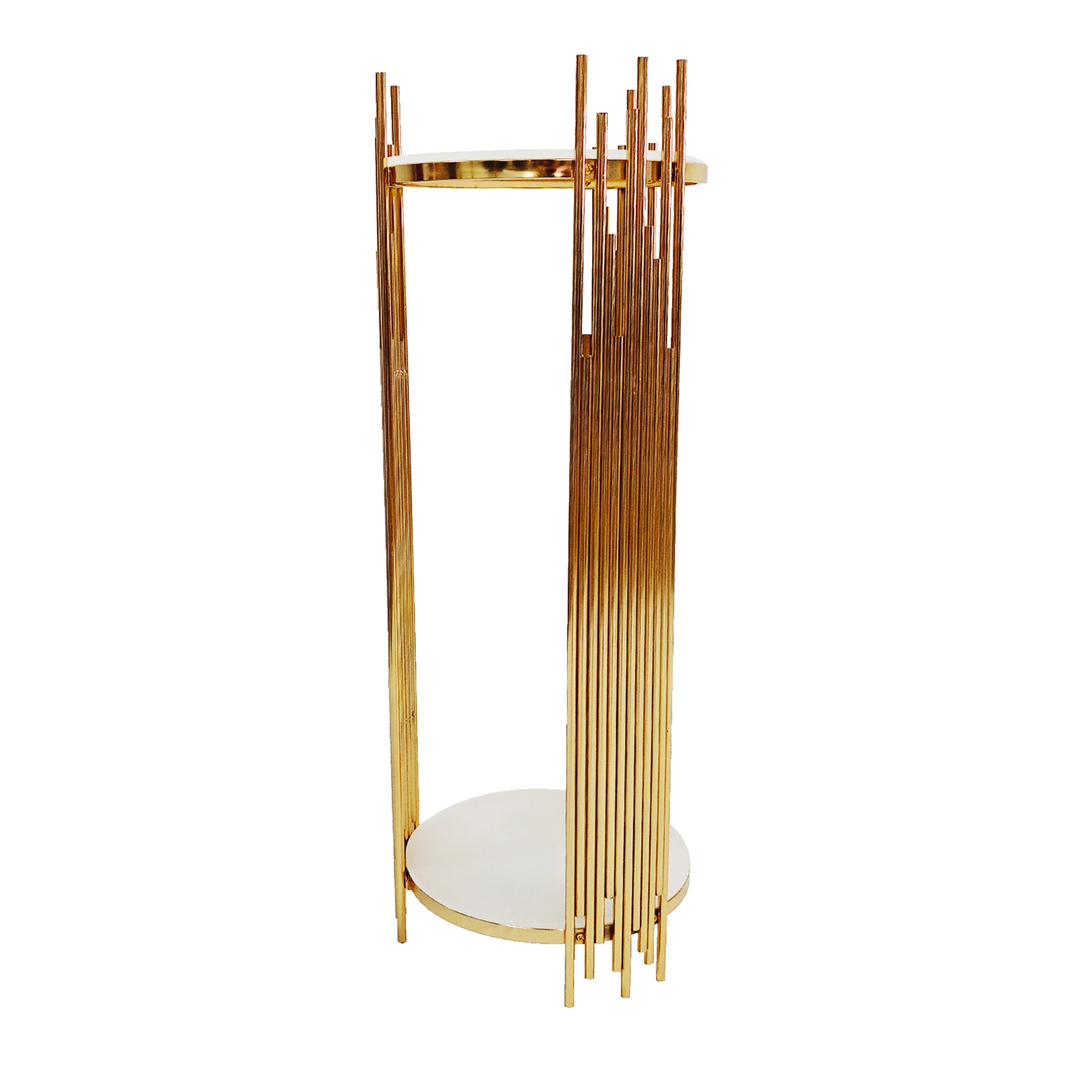 3 pcs of Gold Plinths Round Display Stand - Image 8