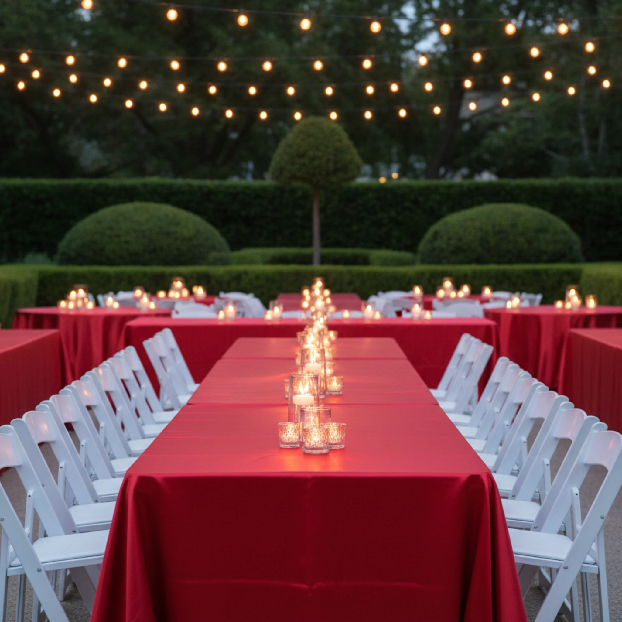 40 yds Satin Fabric Roll - Apple Red - Image 5