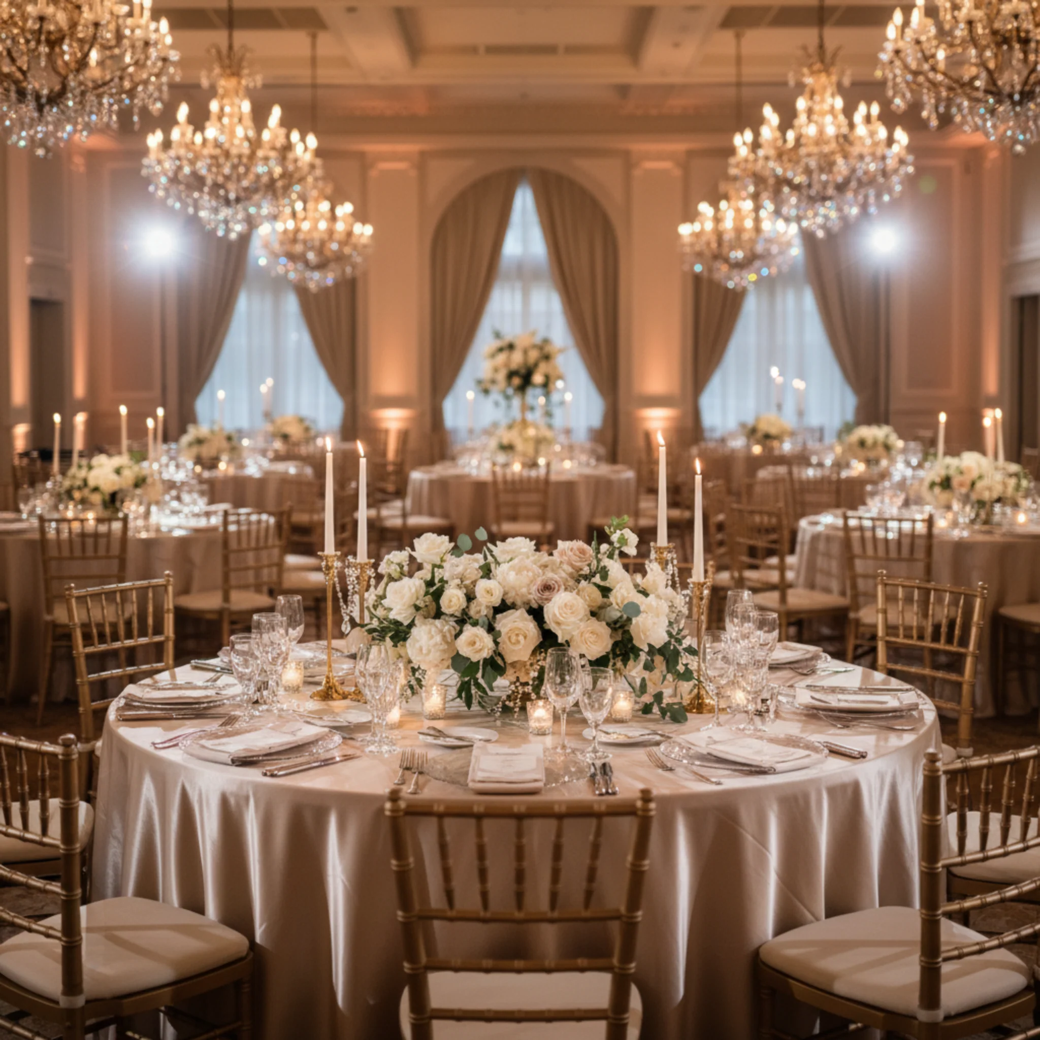 40 yds Satin Fabric Roll - Champagne - Image 3
