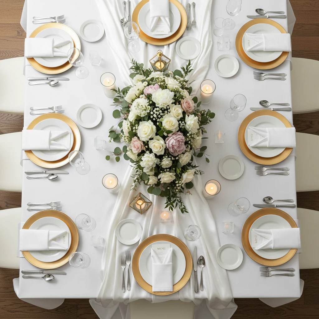 40 yds Satin Fabric Roll - White - Image 3