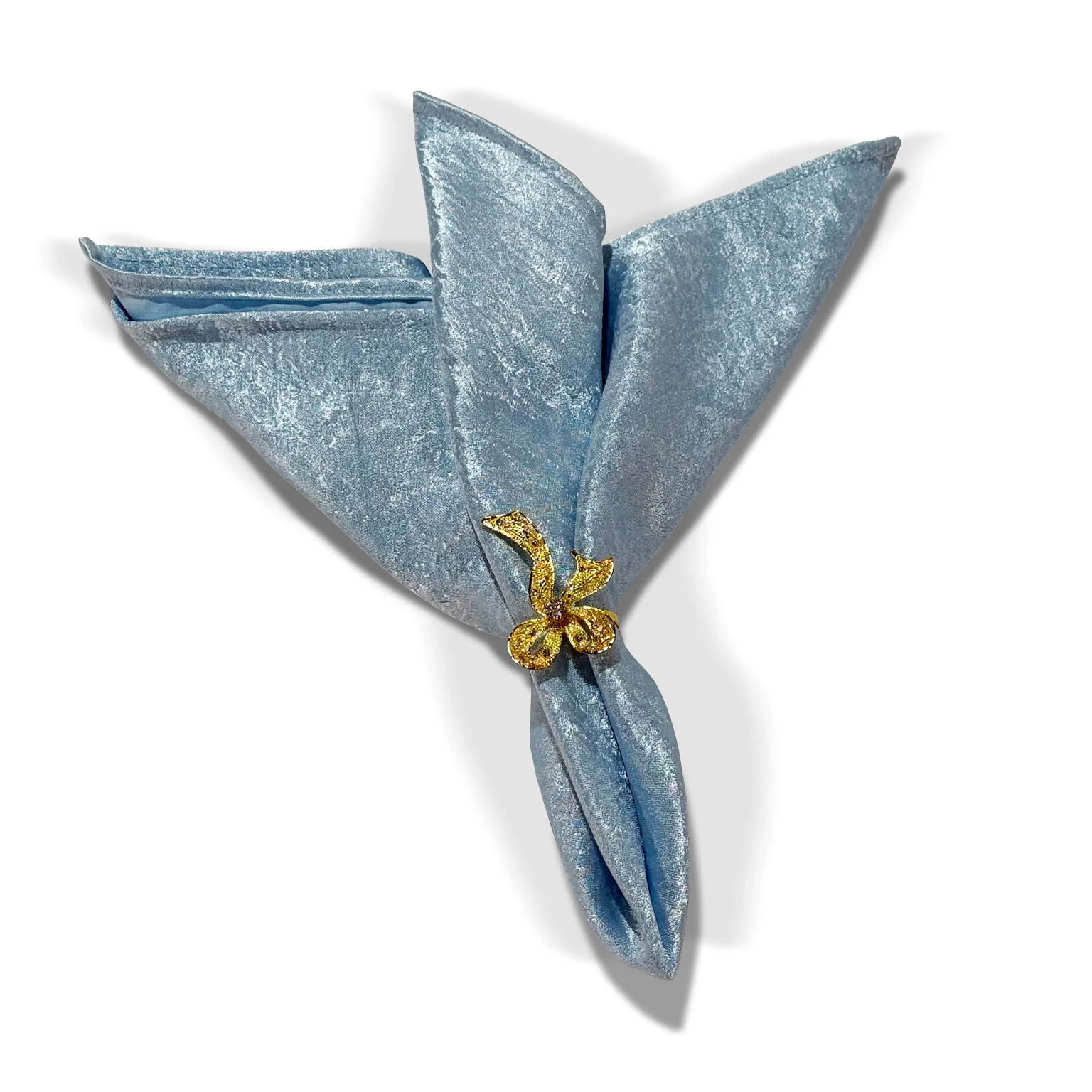 5 pcs/pk Crinkle Shimmer Napkin 20"x20" - Baby Blue - Image 2
