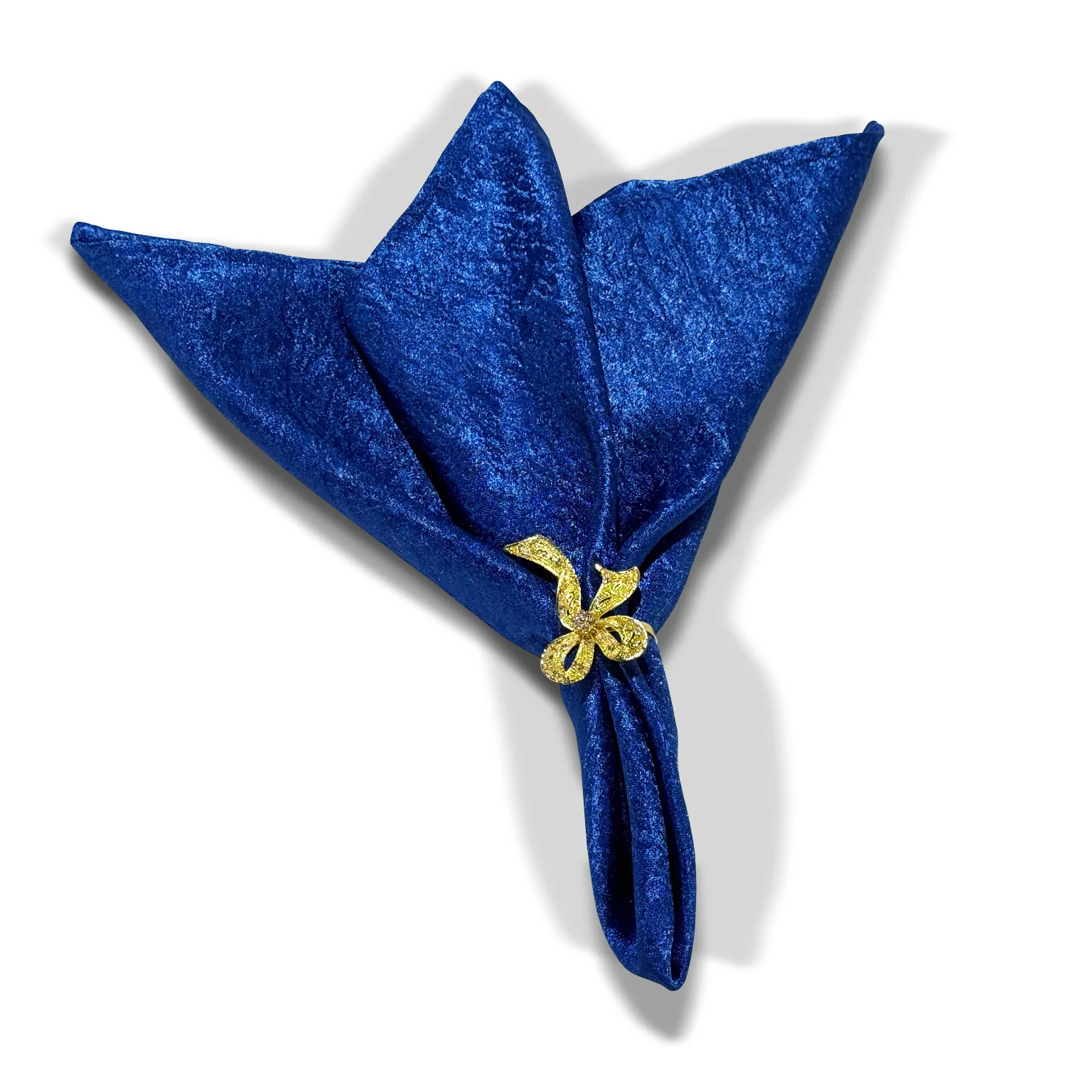 5 pcs/pk Crinkle Shimmer Napkin 20"x20" - Royal Blue - Image 2