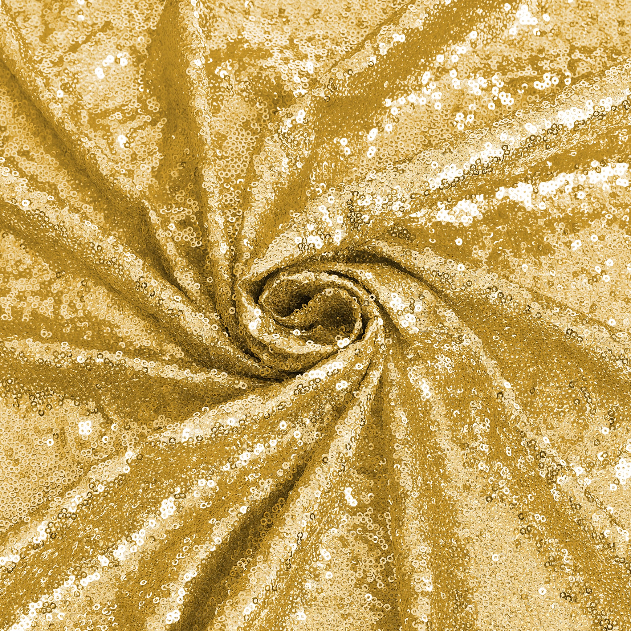 5 yards GLITZ Sequins Fabric Bolt - Gold