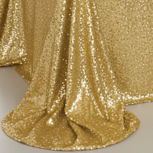 5 yards GLITZ Sequins Fabric Bolt - Gold - Image 2