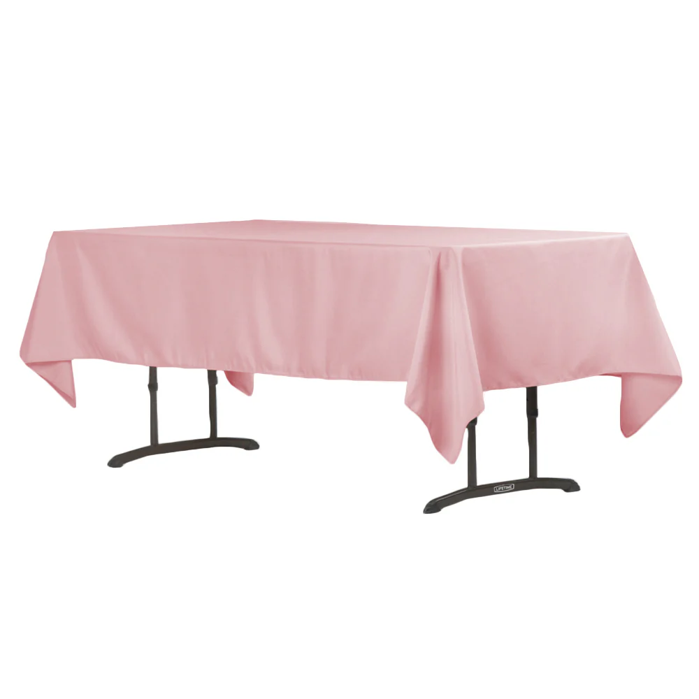 60"x102" Rectangular Premium Polyester Tablecloth - Dusty Rose/Mauve