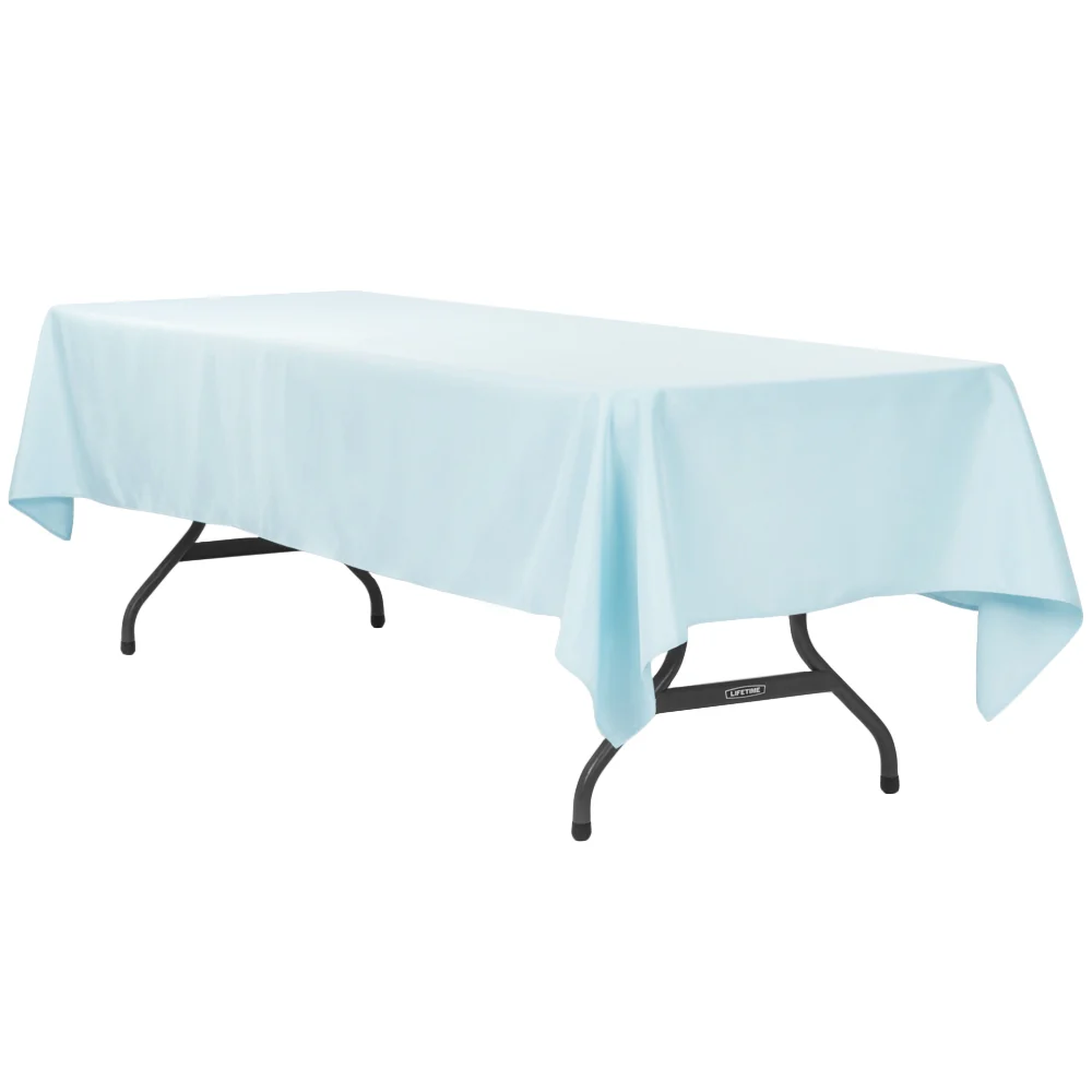 60"x120" Rectangular Premium Polyester Tablecloth - Baby Blue