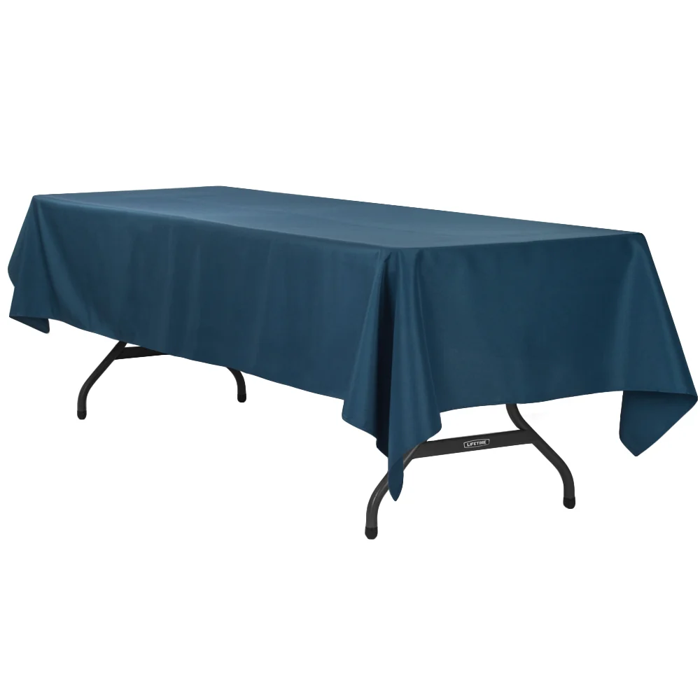 60"x120" Rectangular Premium Polyester Tablecloth - Navy Blue