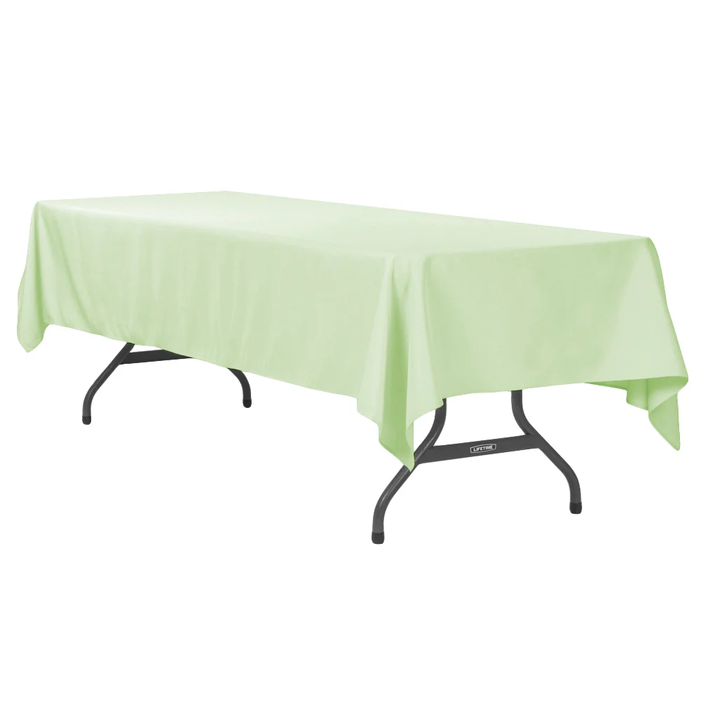 60"x120" Rectangular Premium Polyester Tablecloth - Sage Green