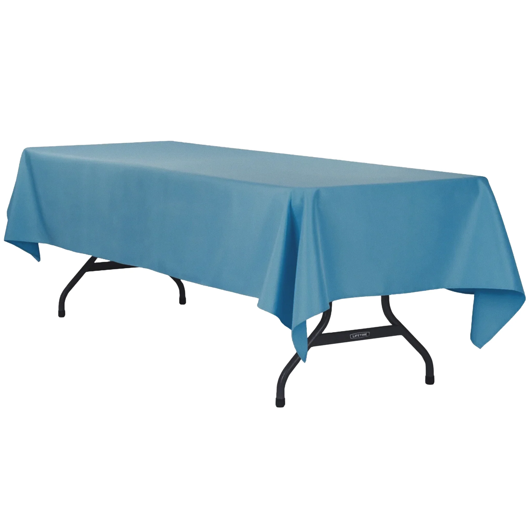 60"x120" Rectangular Premium Polyester Tablecloth - Steele Blue