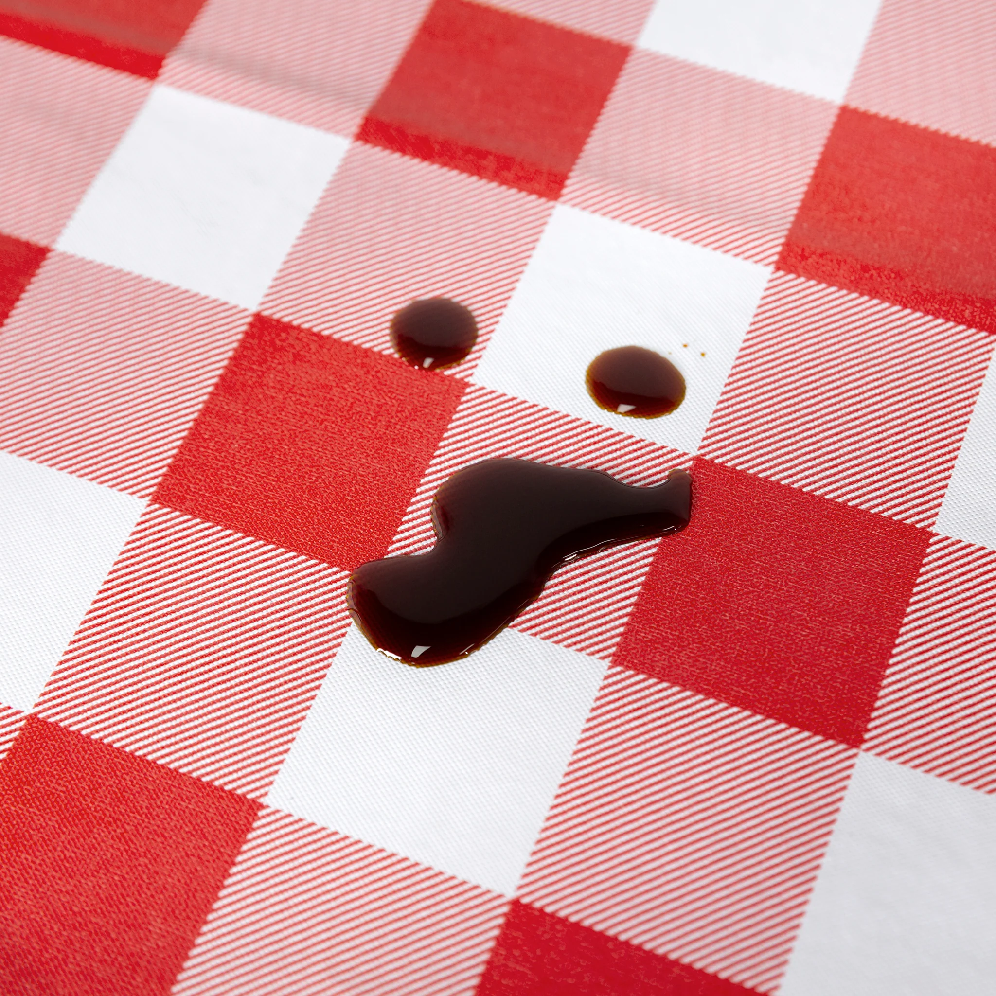 Rectangular Tablecloth 60"x120" Waterproof Vinyl Flannel Backing Checkered Design - Red - Image 2
