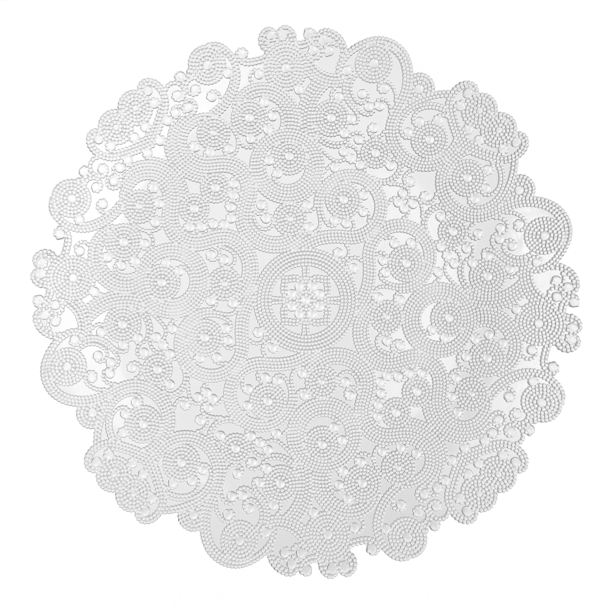 8 pc/set Filigree Acrylic Charger Plate - Clear