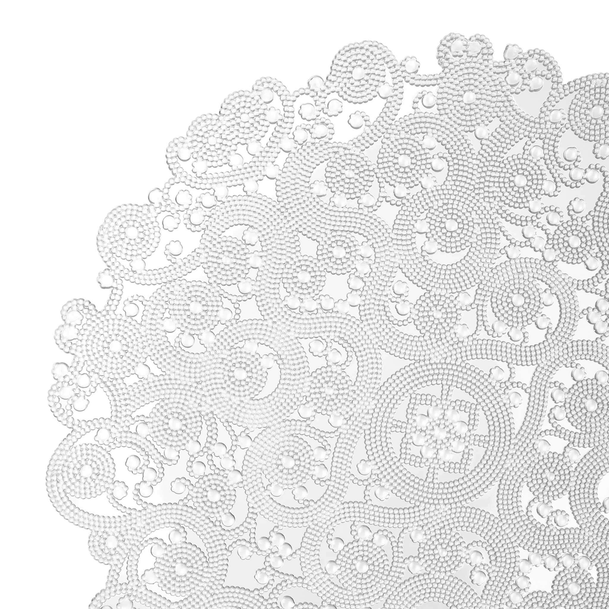 8 pc/set Filigree Acrylic Charger Plate - Clear - Image 3