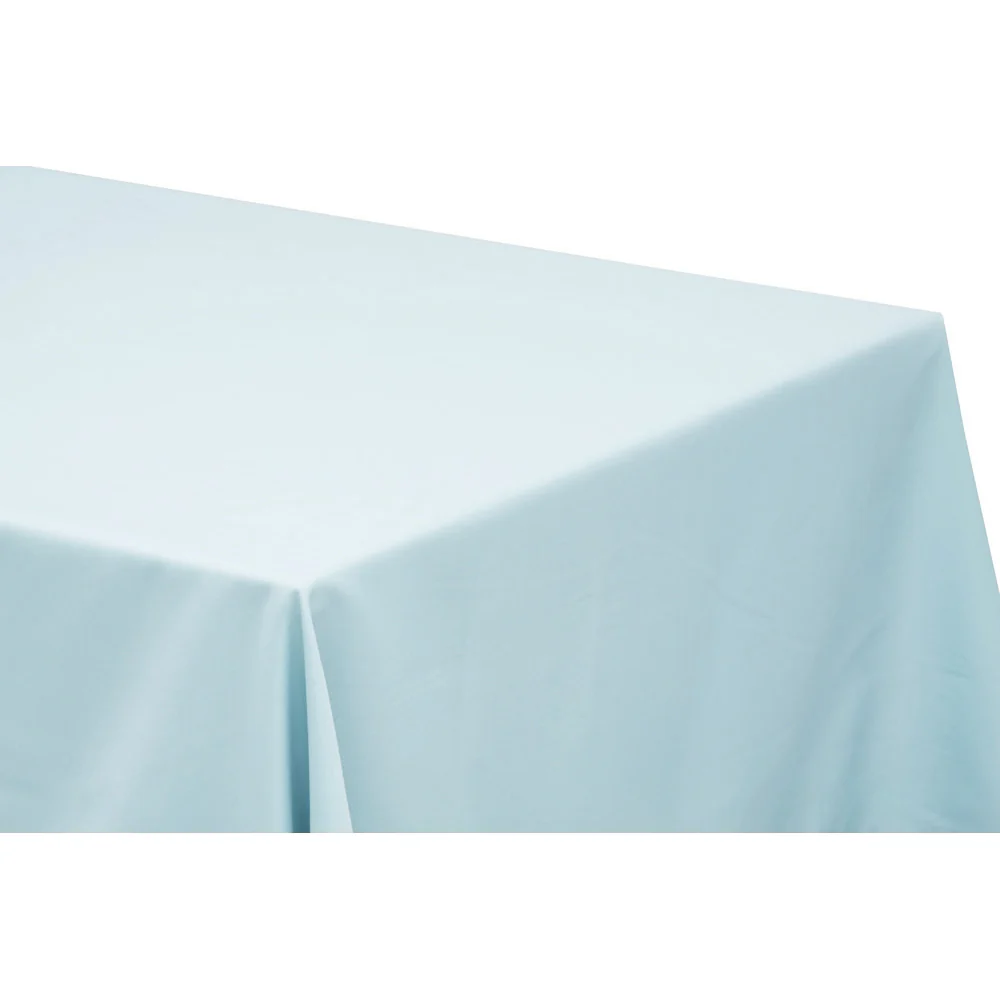 90"x132" Rectangular Oblong Premium Polyester Tablecloth - Baby Blue