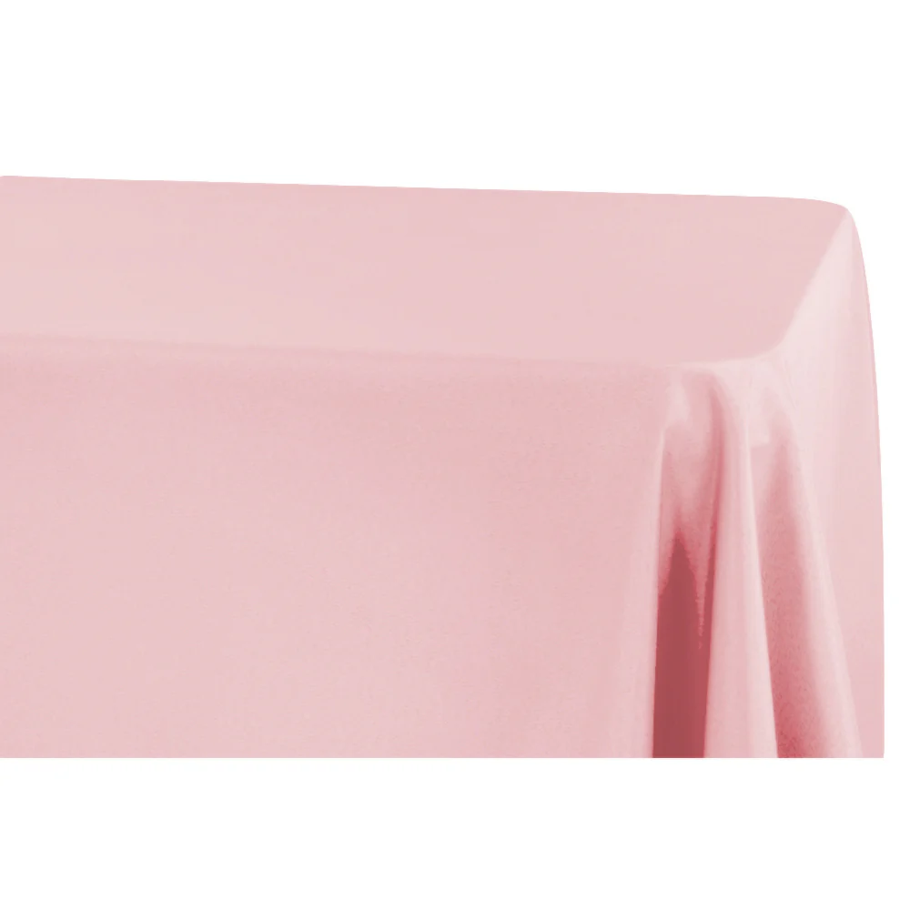 90"x132" Rectangular Oblong Premium Polyester Tablecloth - Dusty Rose/Mauve