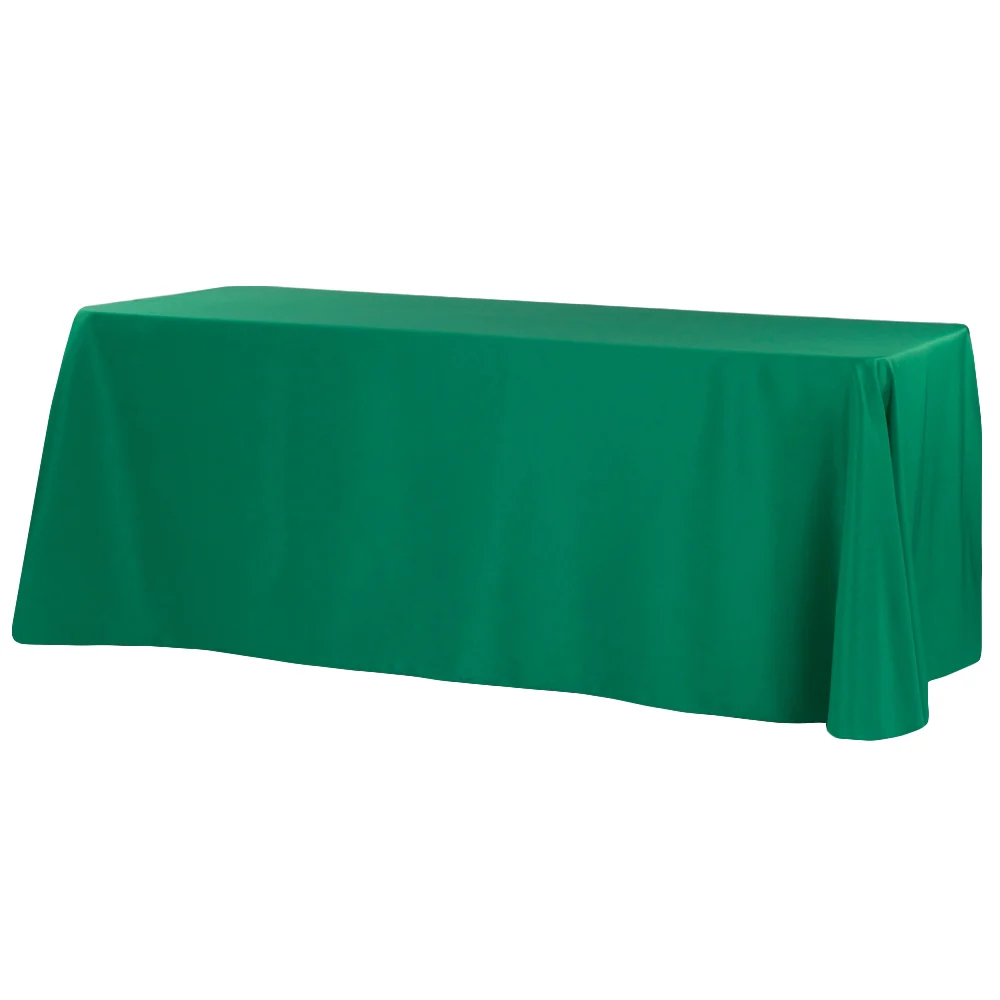 90"x132" Rectangular Oblong Premium Polyester Tablecloth - Emerald Green