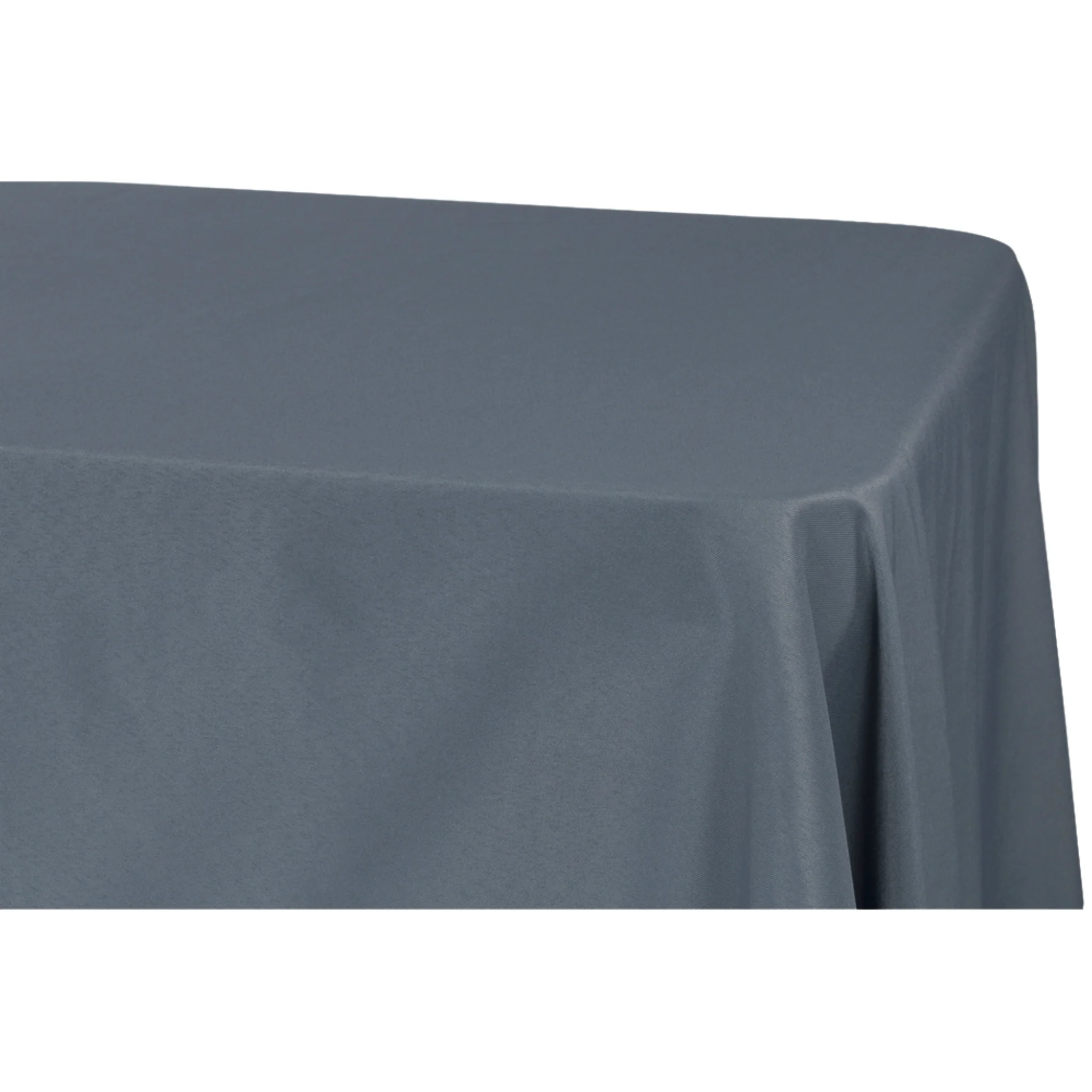 90"x132" Rectangular Oblong Premium Polyester Tablecloth - Pewter - Image 2