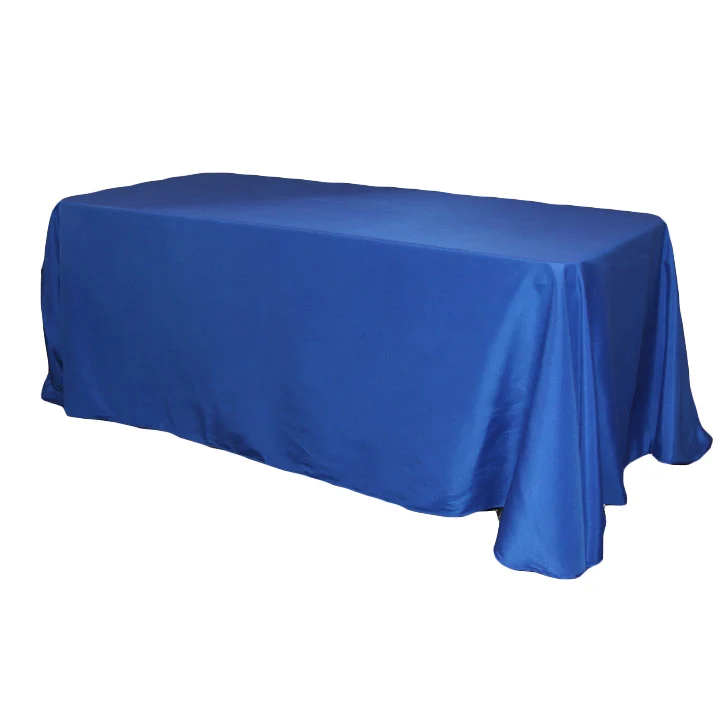 90"x132" Rectangular Oblong Premium Polyester Tablecloth - Royal Blue